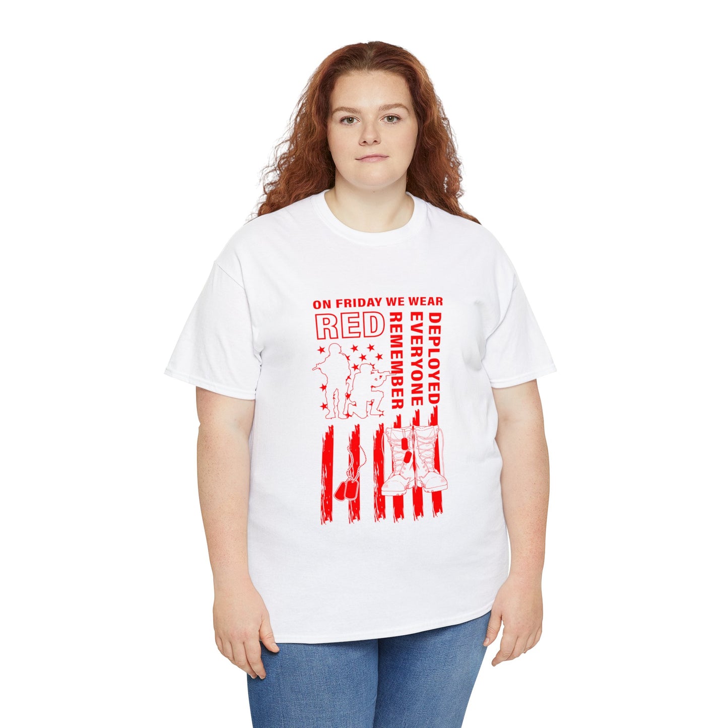 I Wear R.E.D. on Fridays Unisex Heavy Cotton Tee