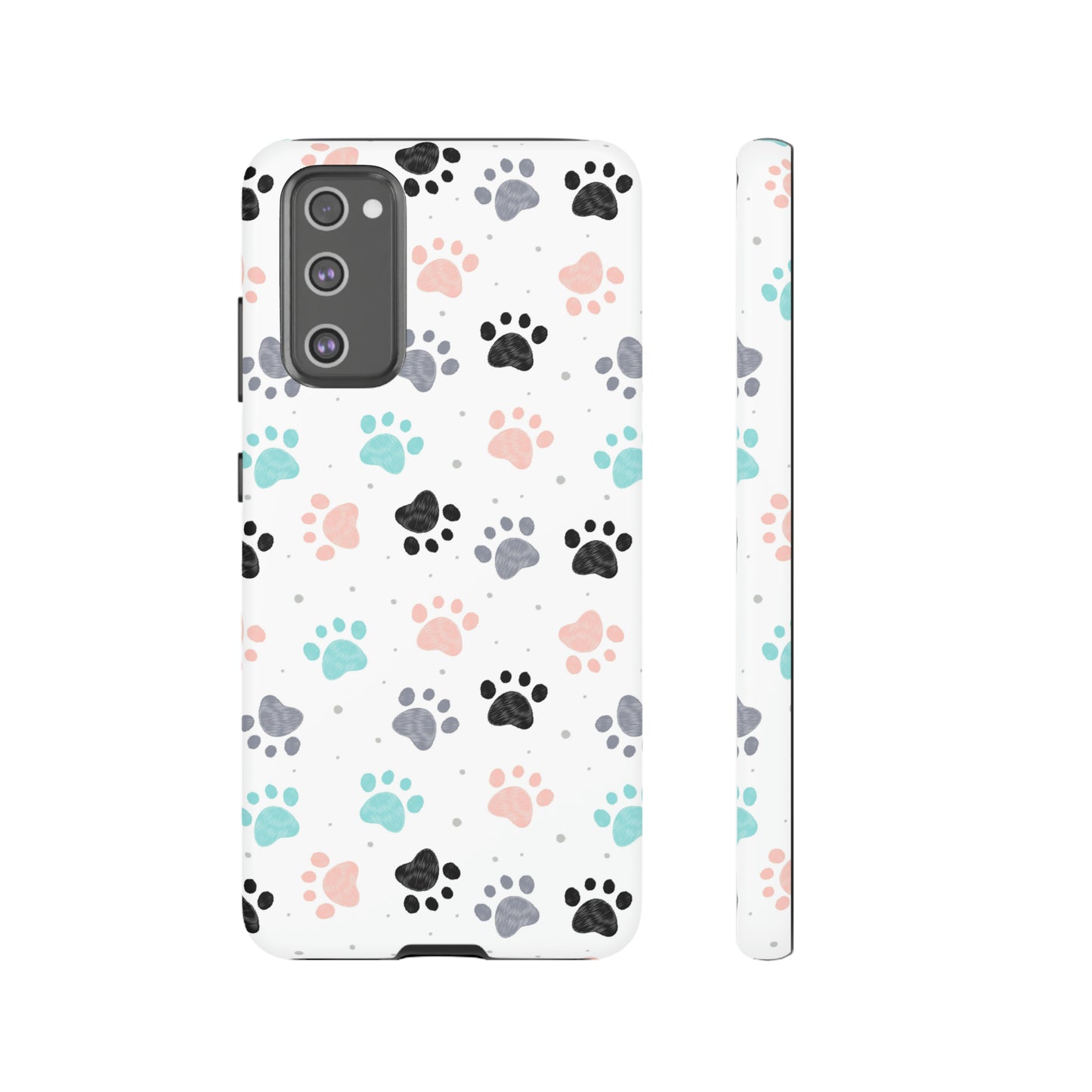 Pretty Pastel Paw Prints Tough Phone Cases