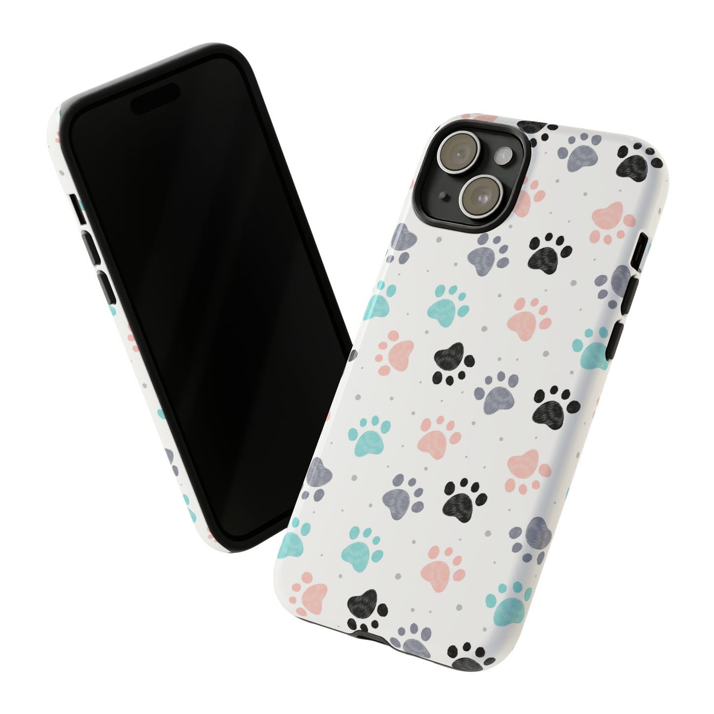 Pretty Pastel Paw Prints Tough Phone Cases