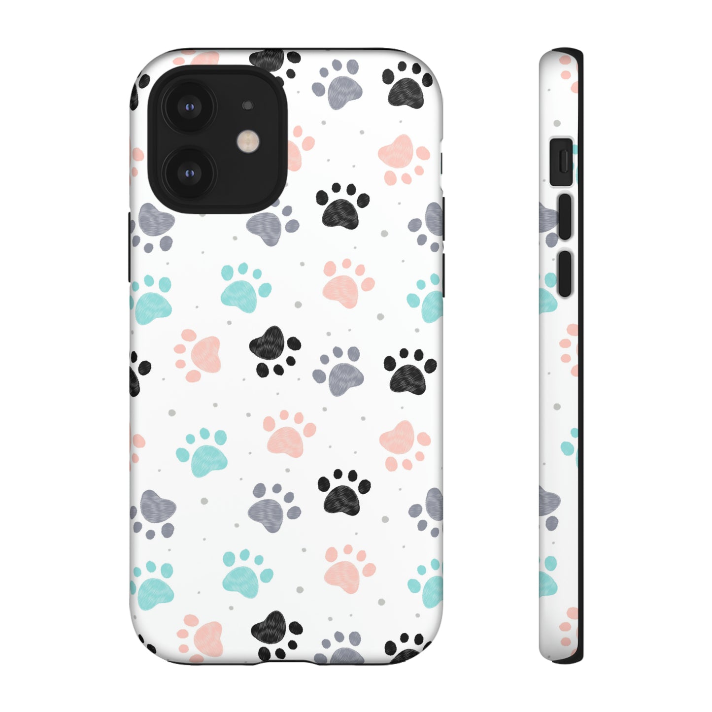 Pretty Pastel Paw Prints Tough Phone Cases