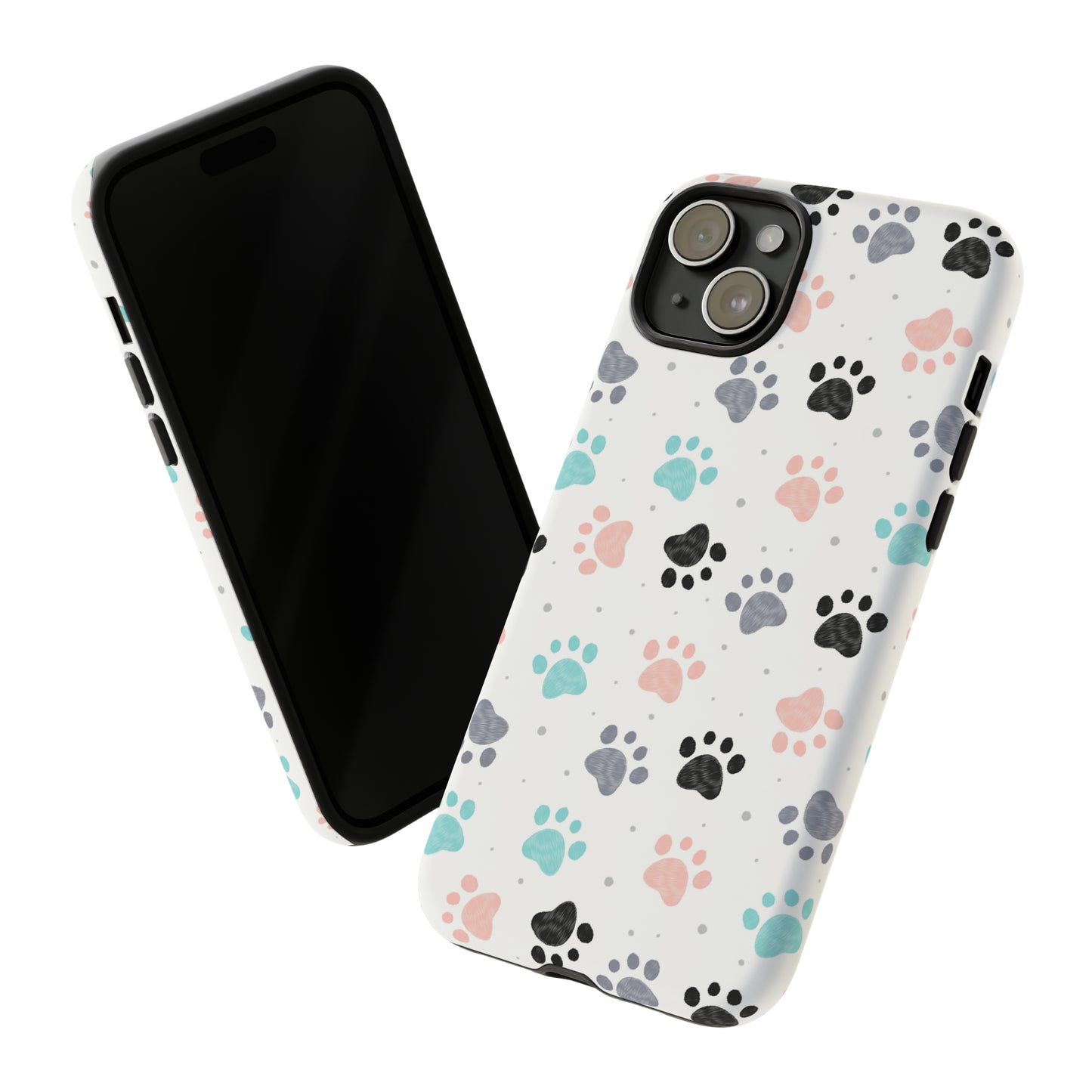 Pretty Pastel Paw Prints Tough Phone Cases