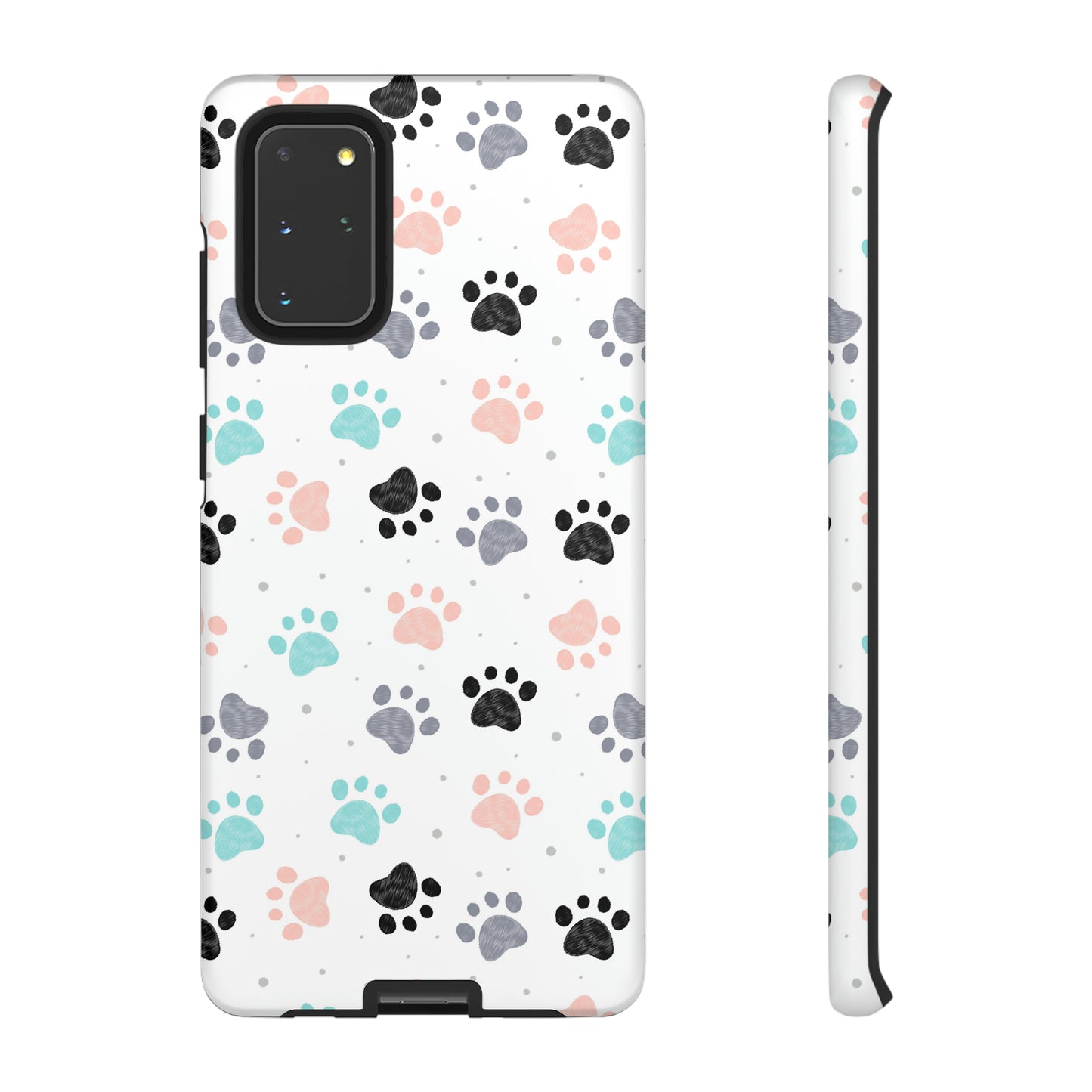 Pretty Pastel Paw Prints Tough Phone Cases