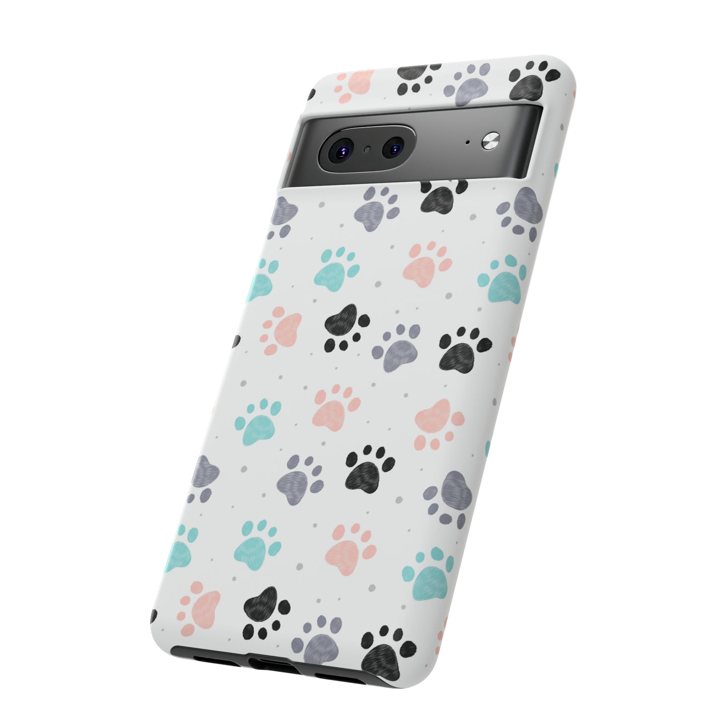 Pretty Pastel Paw Prints Tough Phone Cases