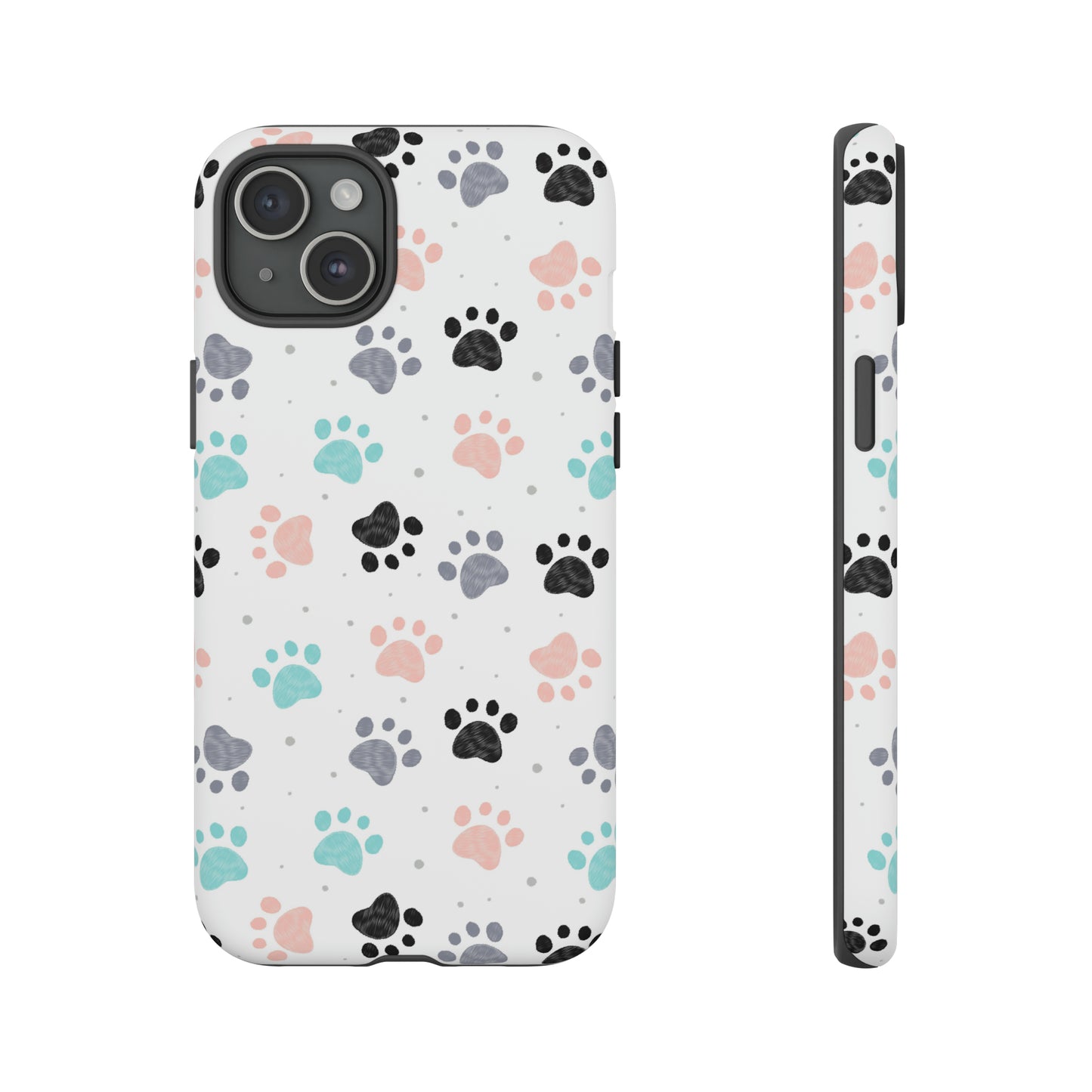 Pretty Pastel Paw Prints Tough Phone Cases