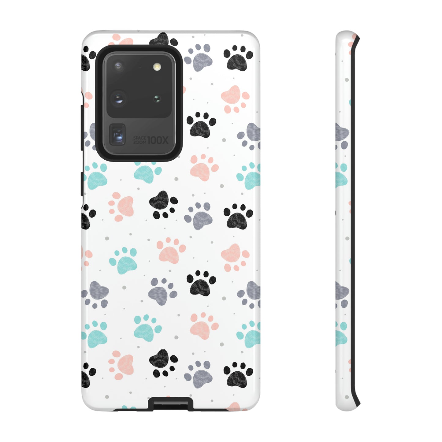 Pretty Pastel Paw Prints Tough Phone Cases