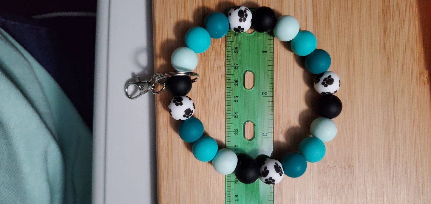 Custom Silicone Beaded Items- WRISTLET KEYCHAINS