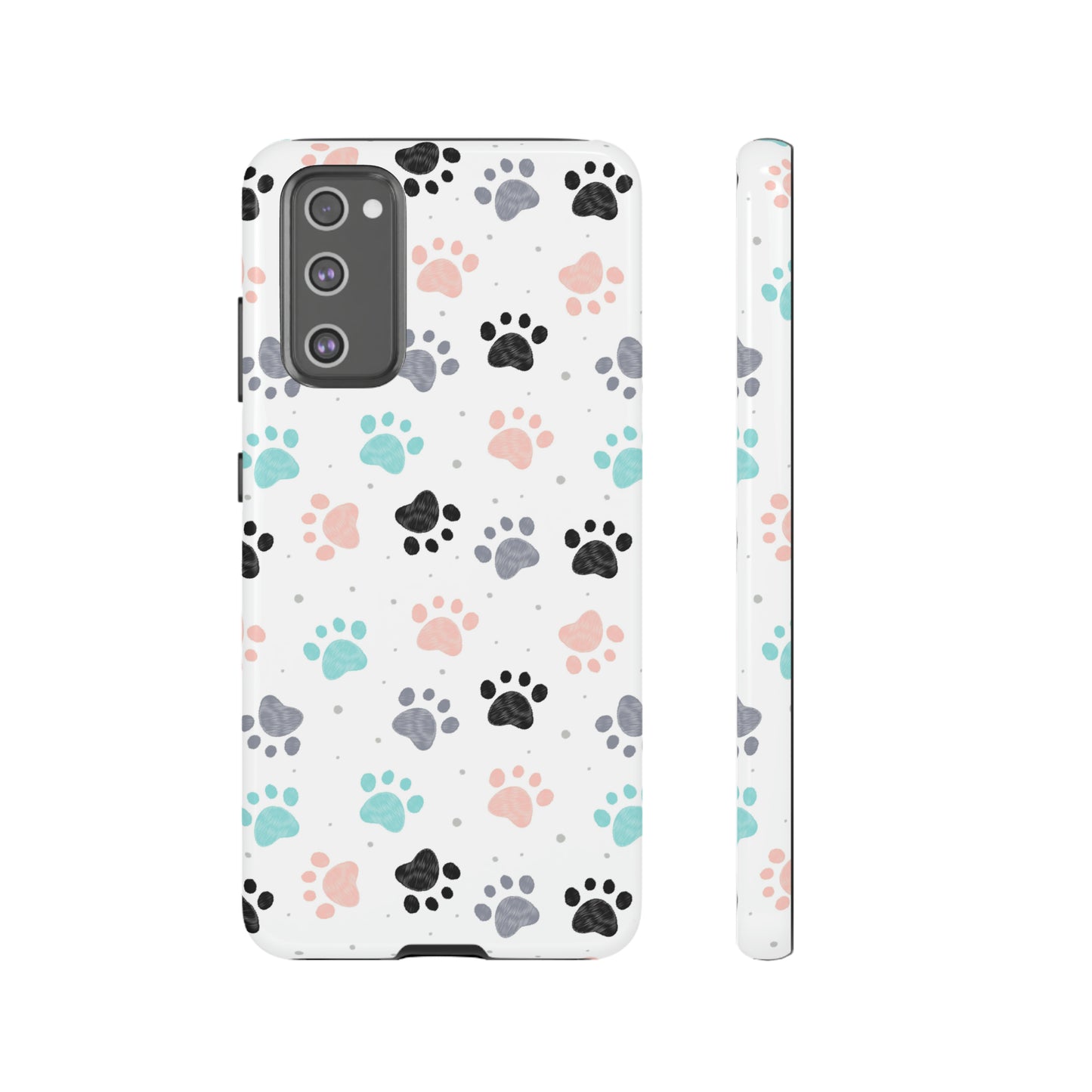 Pretty Pastel Paw Prints Tough Phone Cases