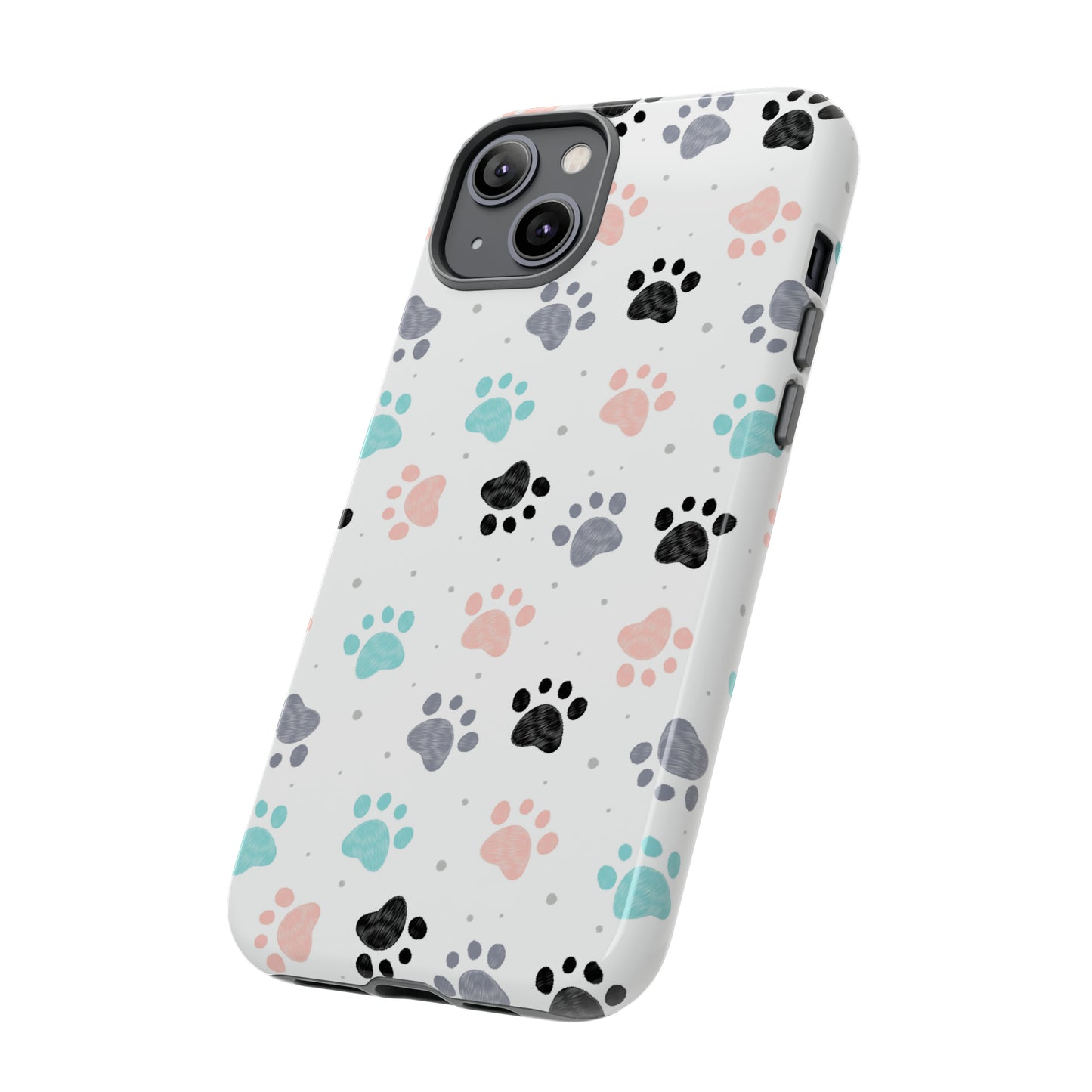 Pretty Pastel Paw Prints Tough Phone Cases