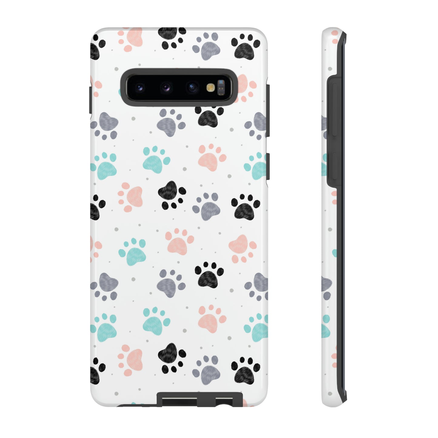 Pretty Pastel Paw Prints Tough Phone Cases