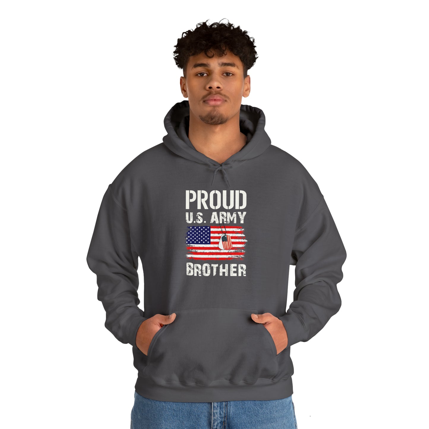 Proud US Army Brother Unisex Heavy Blend™ Hooded Sweatshirt