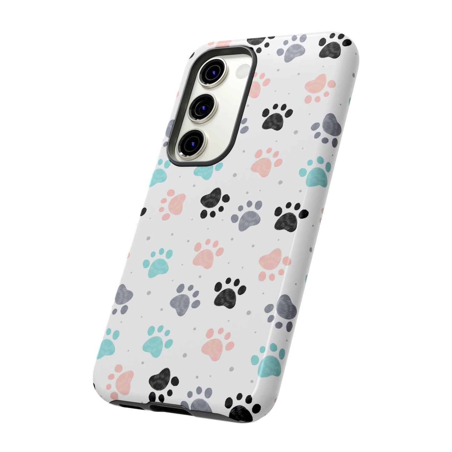 Pretty Pastel Paw Prints Tough Phone Cases