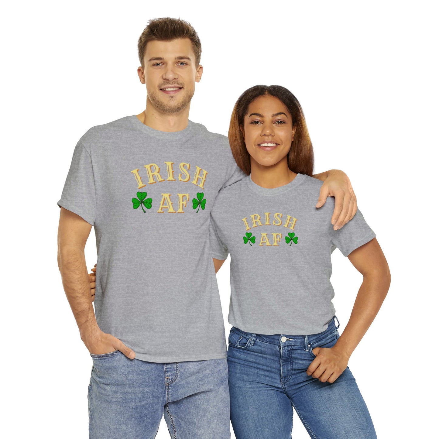 Irish AF St Patricks Day Unisex Heavy Cotton Tee