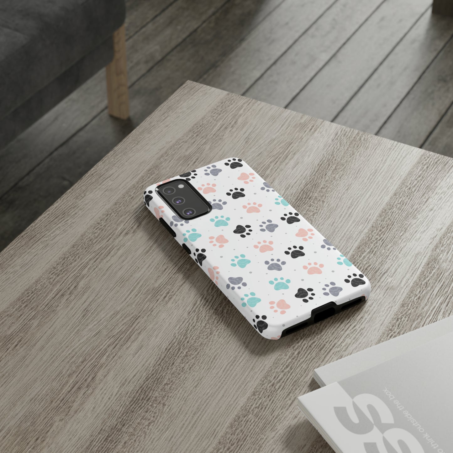 Pretty Pastel Paw Prints Tough Phone Cases