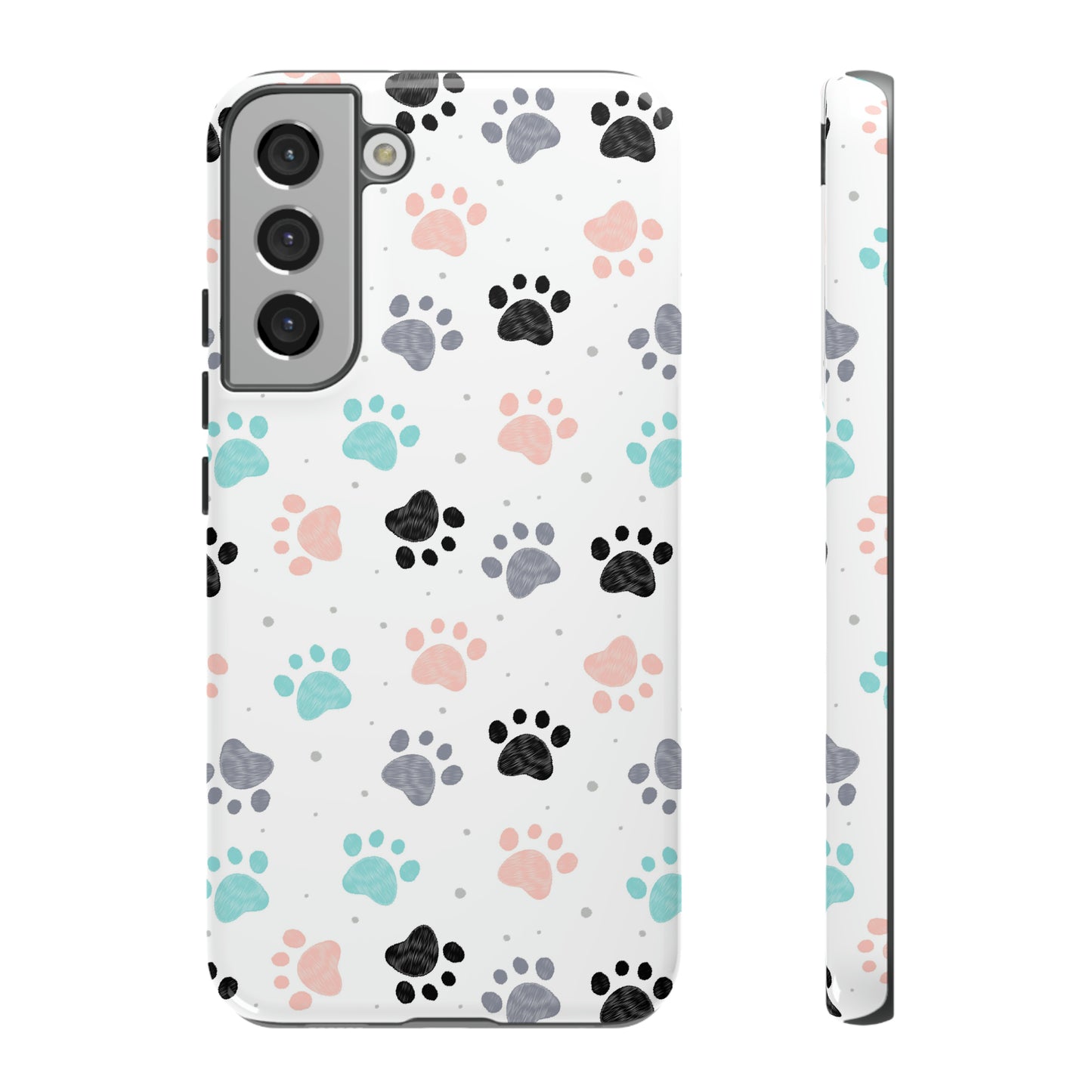 Pretty Pastel Paw Prints Tough Phone Cases