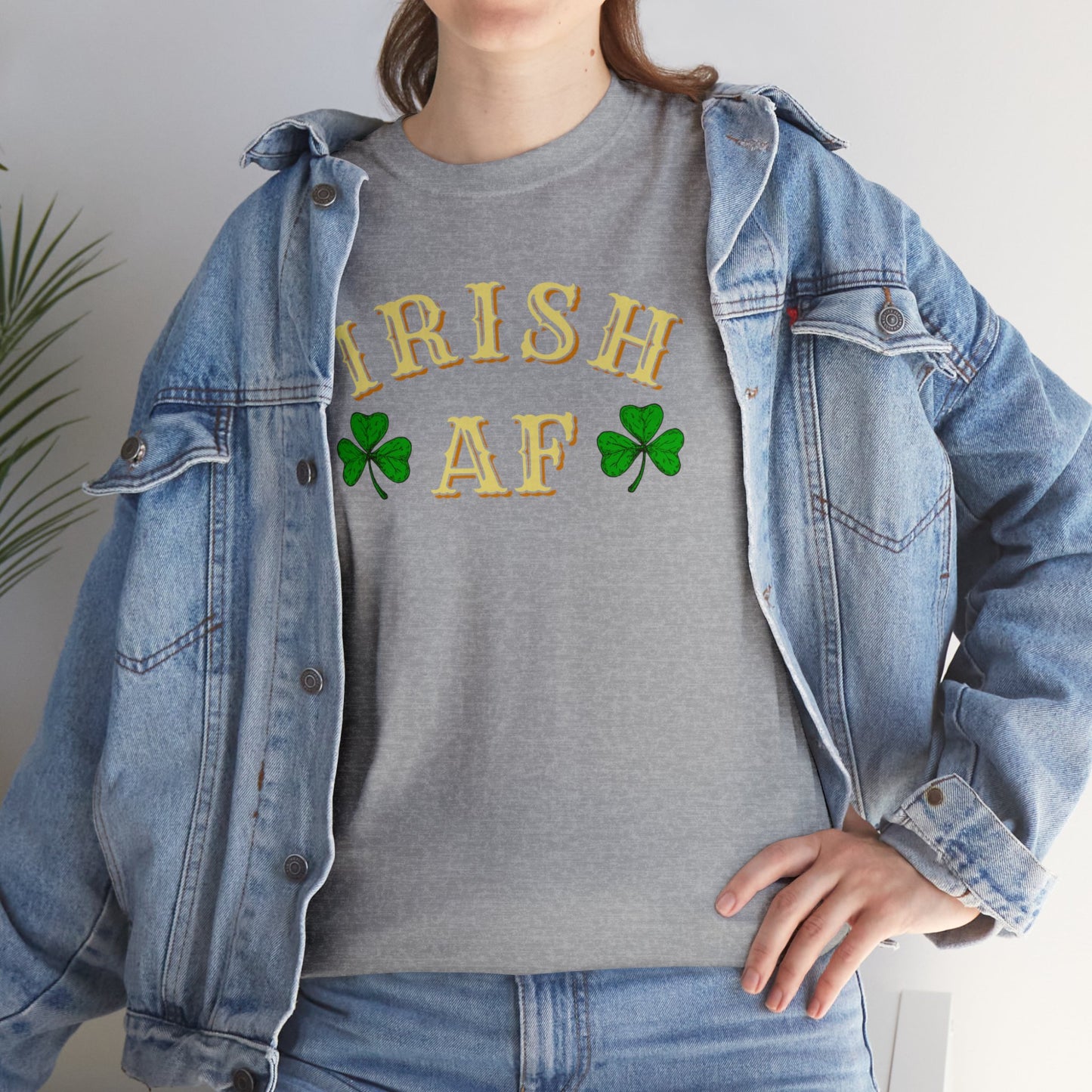 Irish AF St Patricks Day Unisex Heavy Cotton Tee