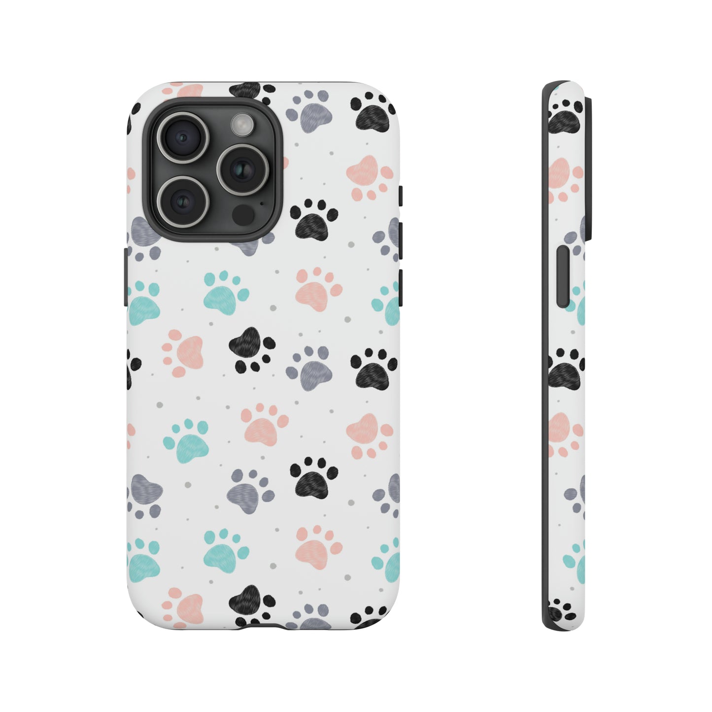 Pretty Pastel Paw Prints Tough Phone Cases