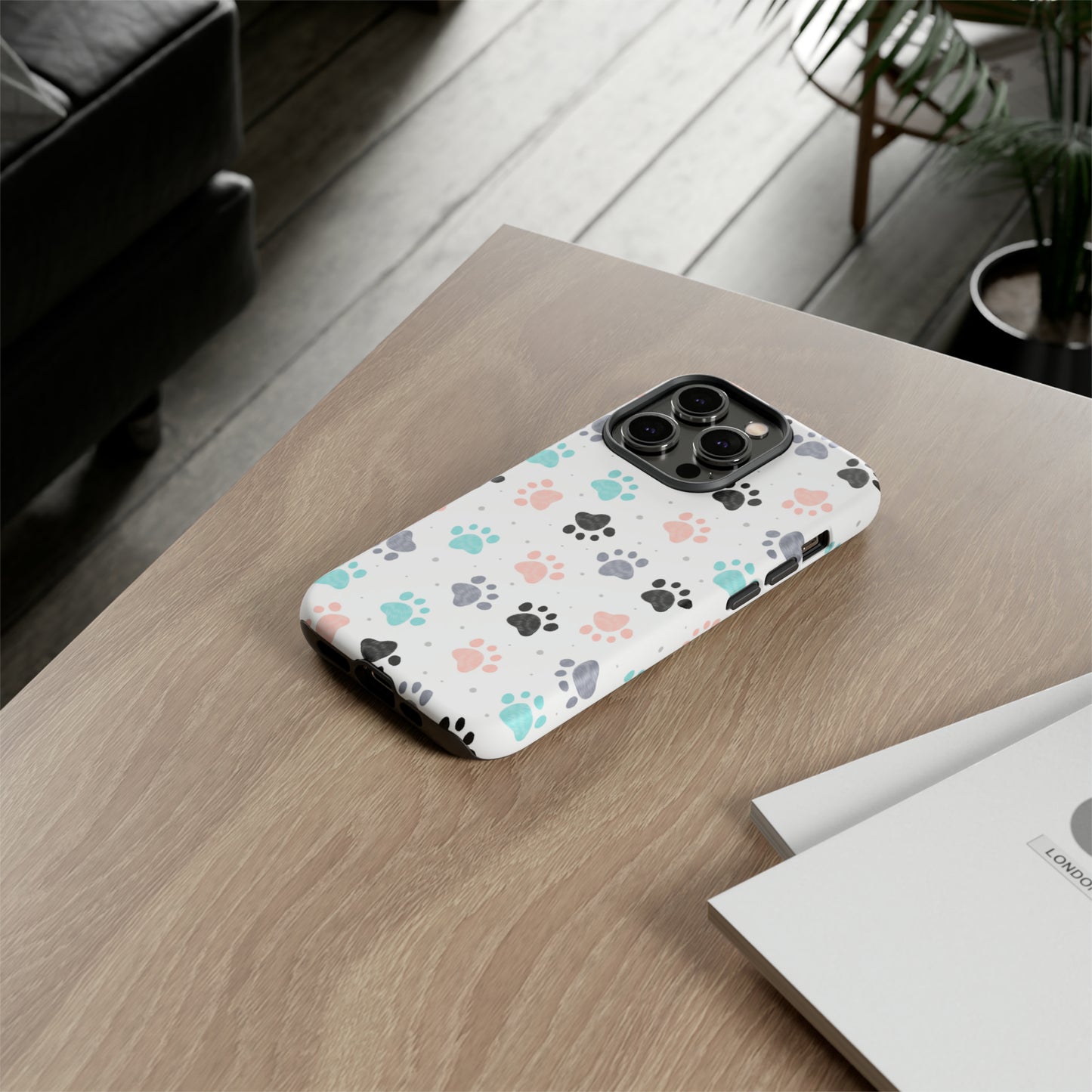 Pretty Pastel Paw Prints Tough Phone Cases