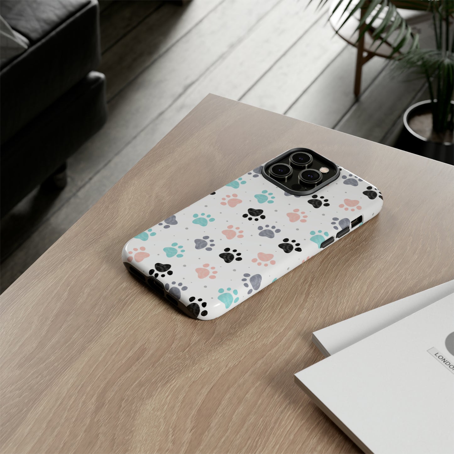 Pretty Pastel Paw Prints Tough Phone Cases