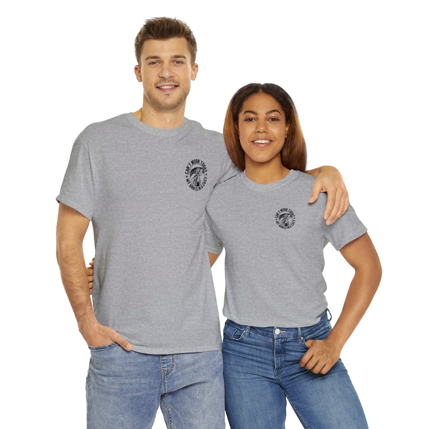 Cant Work Today My Arm Is In A Cast Unisex Heavy Cotton Tee