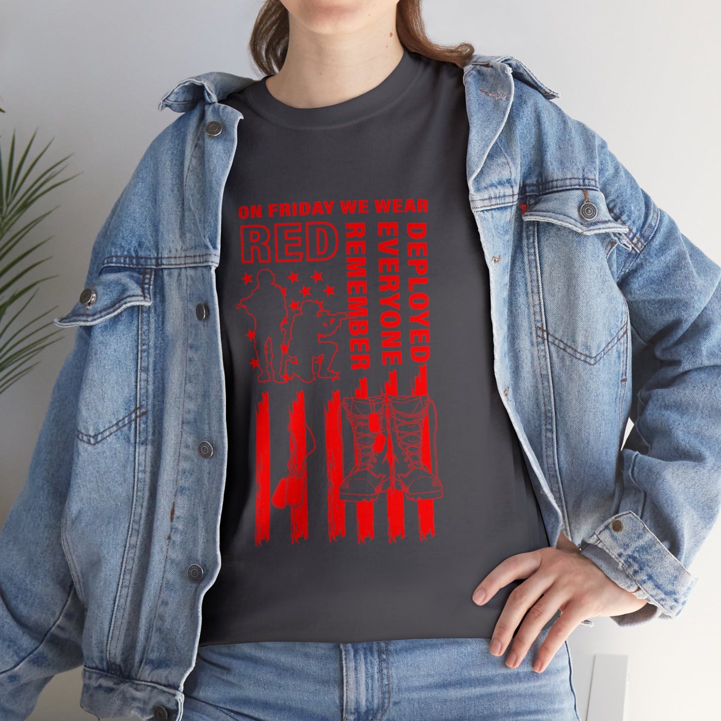 I Wear R.E.D. on Fridays Unisex Heavy Cotton Tee