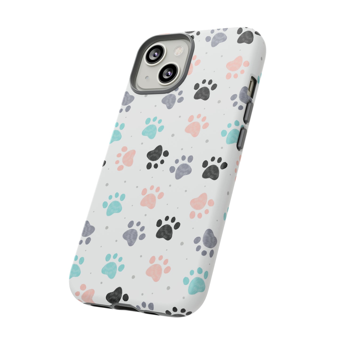 Pretty Pastel Paw Prints Tough Phone Cases