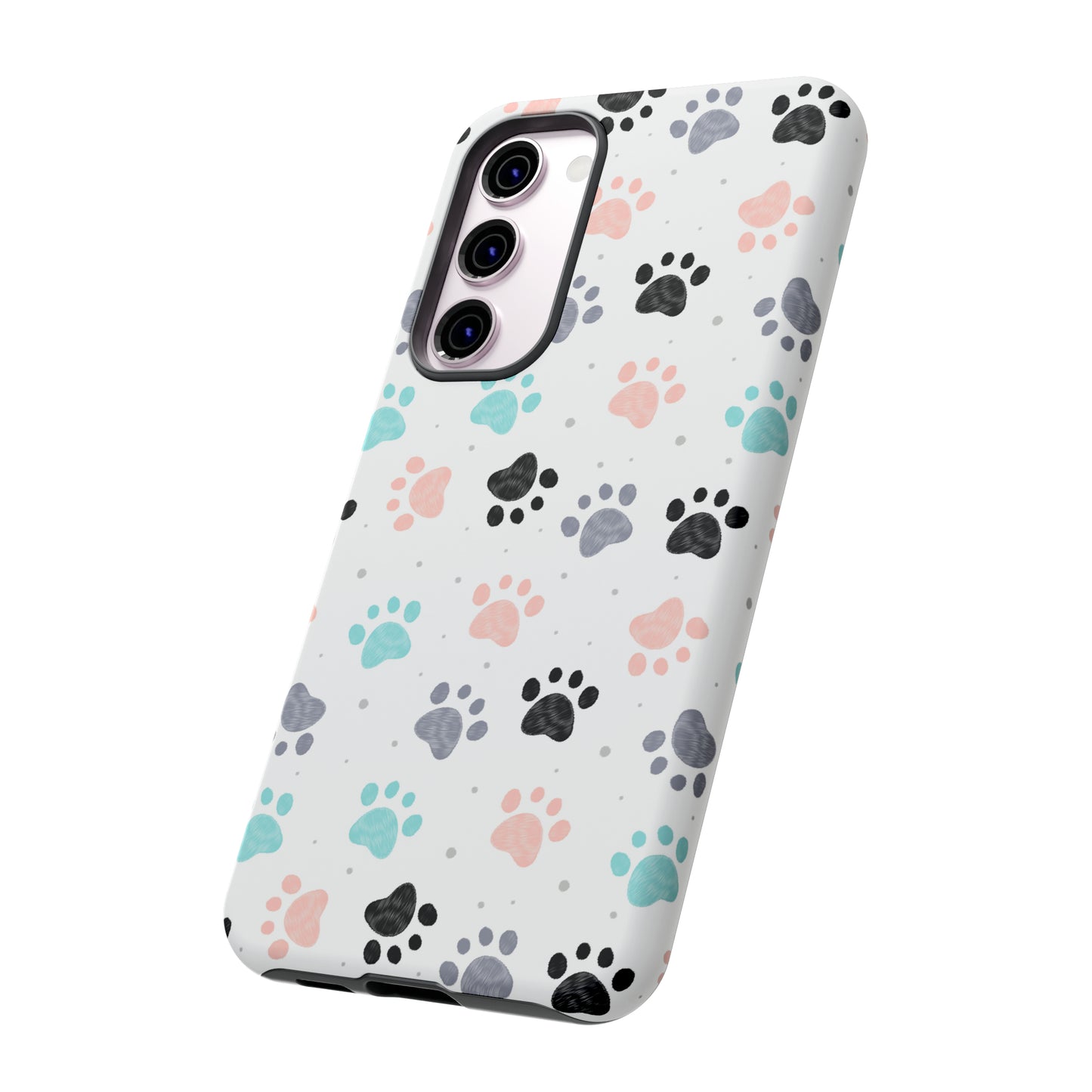 Pretty Pastel Paw Prints Tough Phone Cases