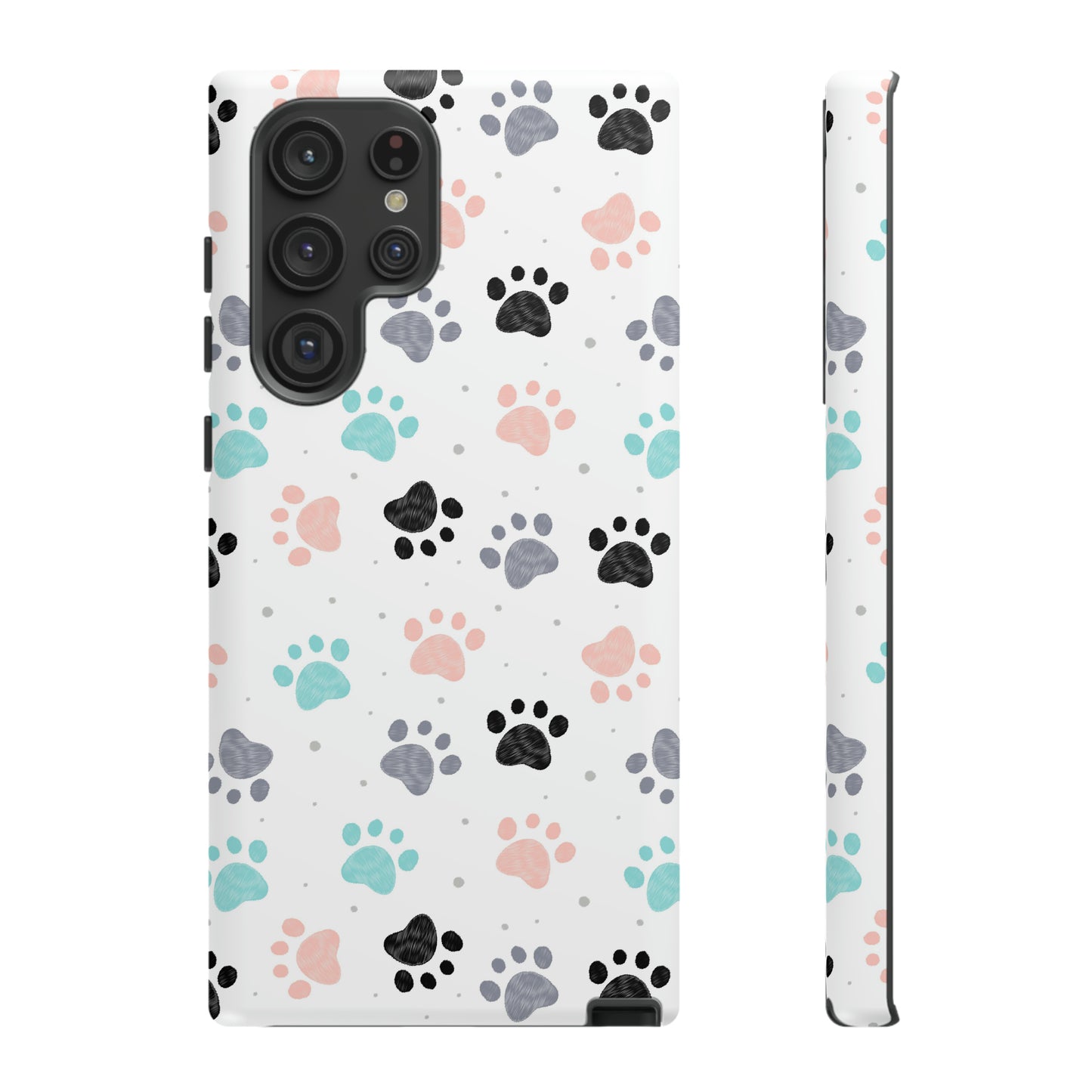 Pretty Pastel Paw Prints Tough Phone Cases