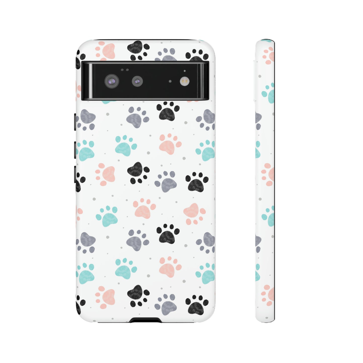 Pretty Pastel Paw Prints Tough Phone Cases