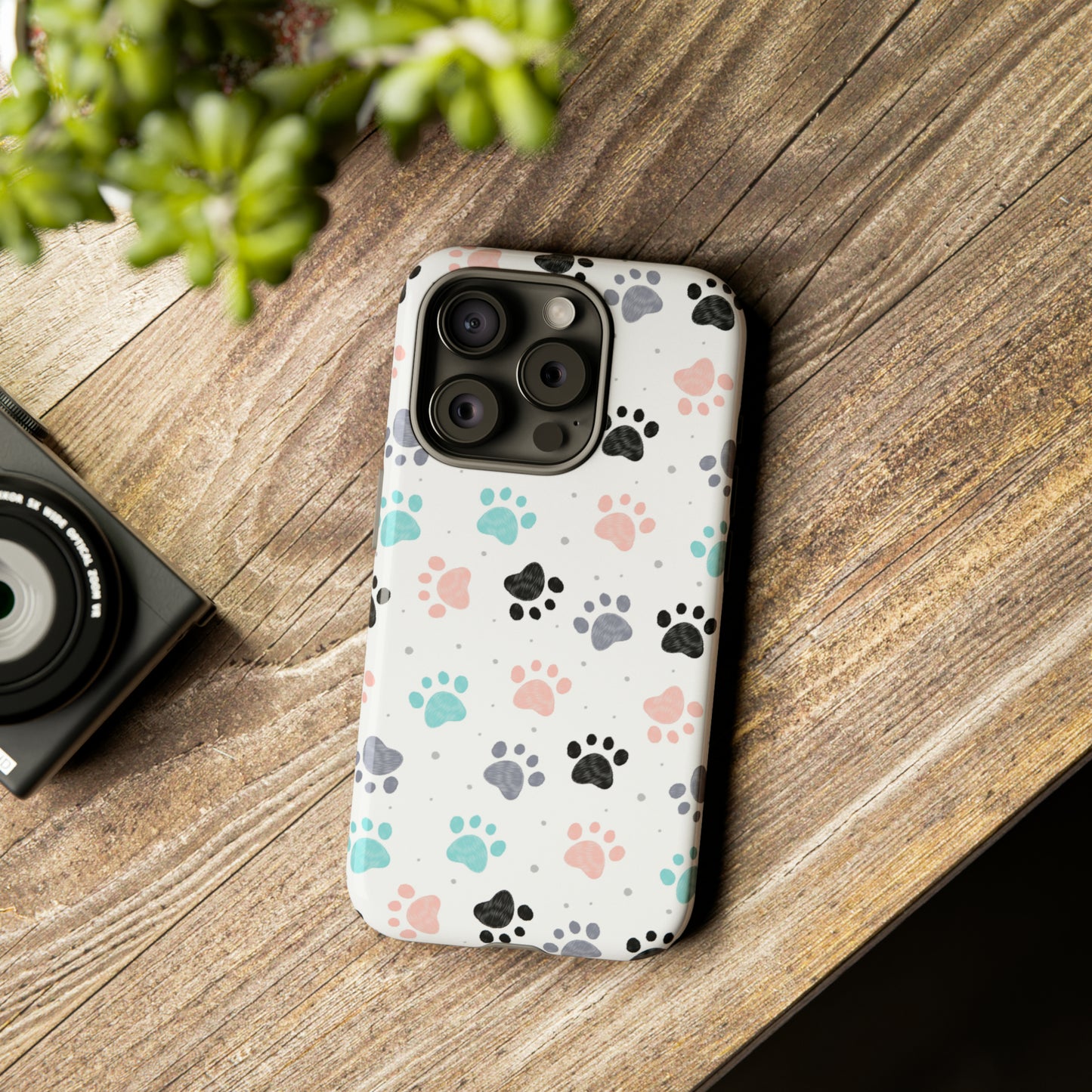 Pretty Pastel Paw Prints Tough Phone Cases