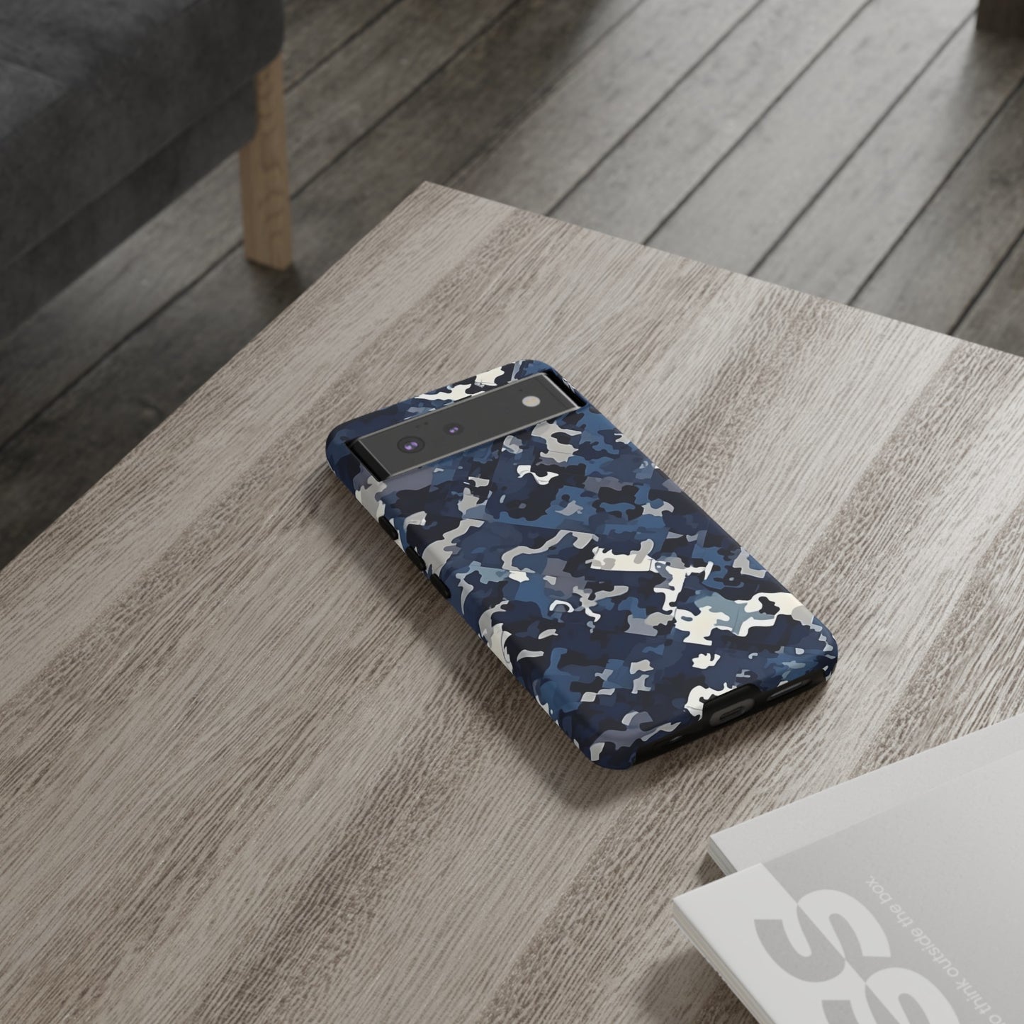 Blue Camo Inspired Tough Phone Cases