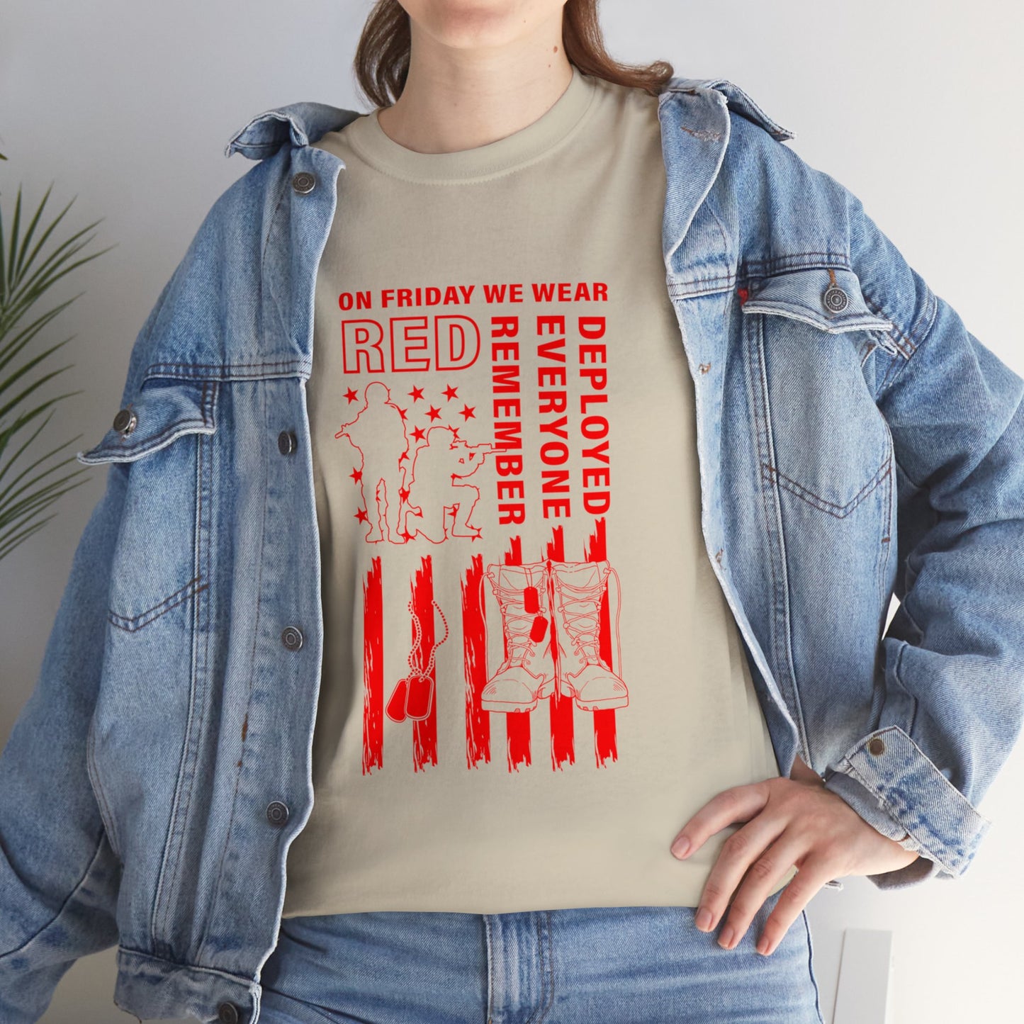 I Wear R.E.D. on Fridays Unisex Heavy Cotton Tee