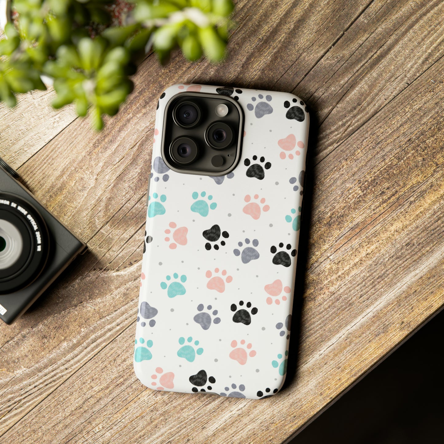 Pretty Pastel Paw Prints Tough Phone Cases
