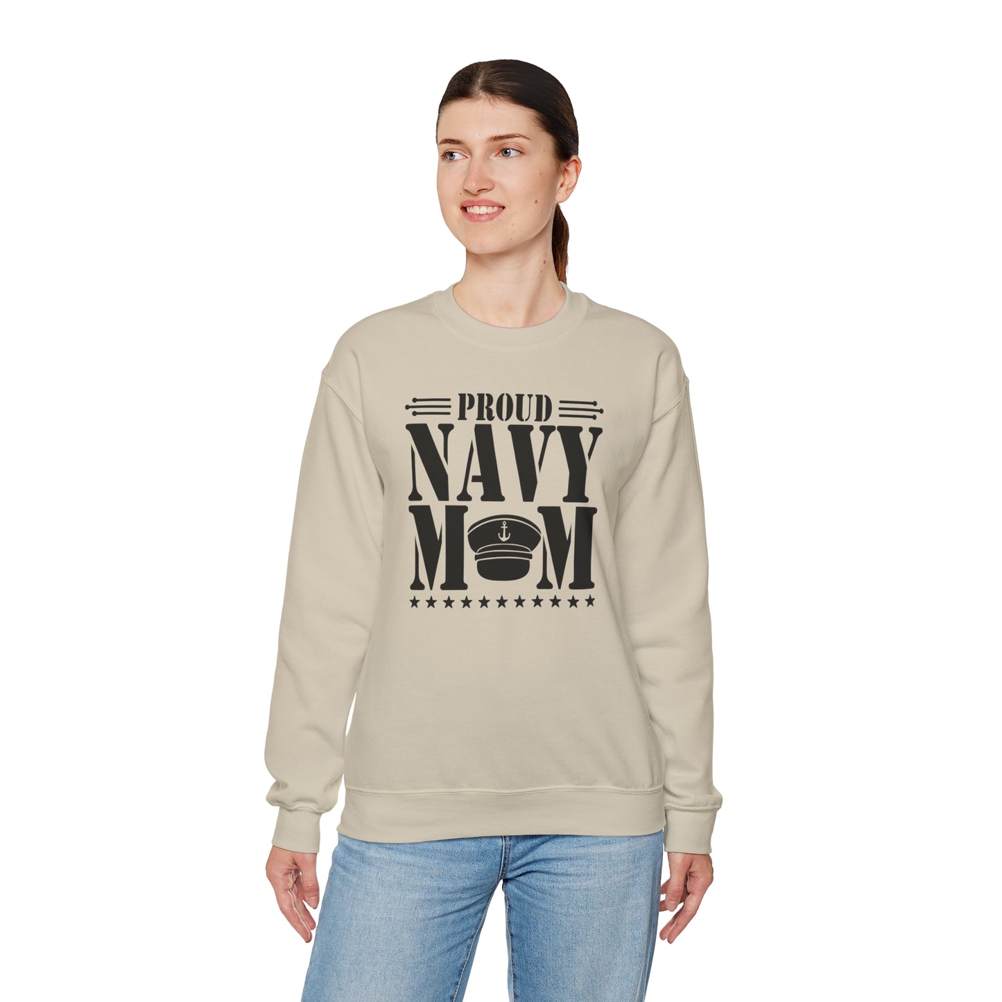 Proud Navy MOM Unisex Heavy Blend™ Crewneck Sweatshirt