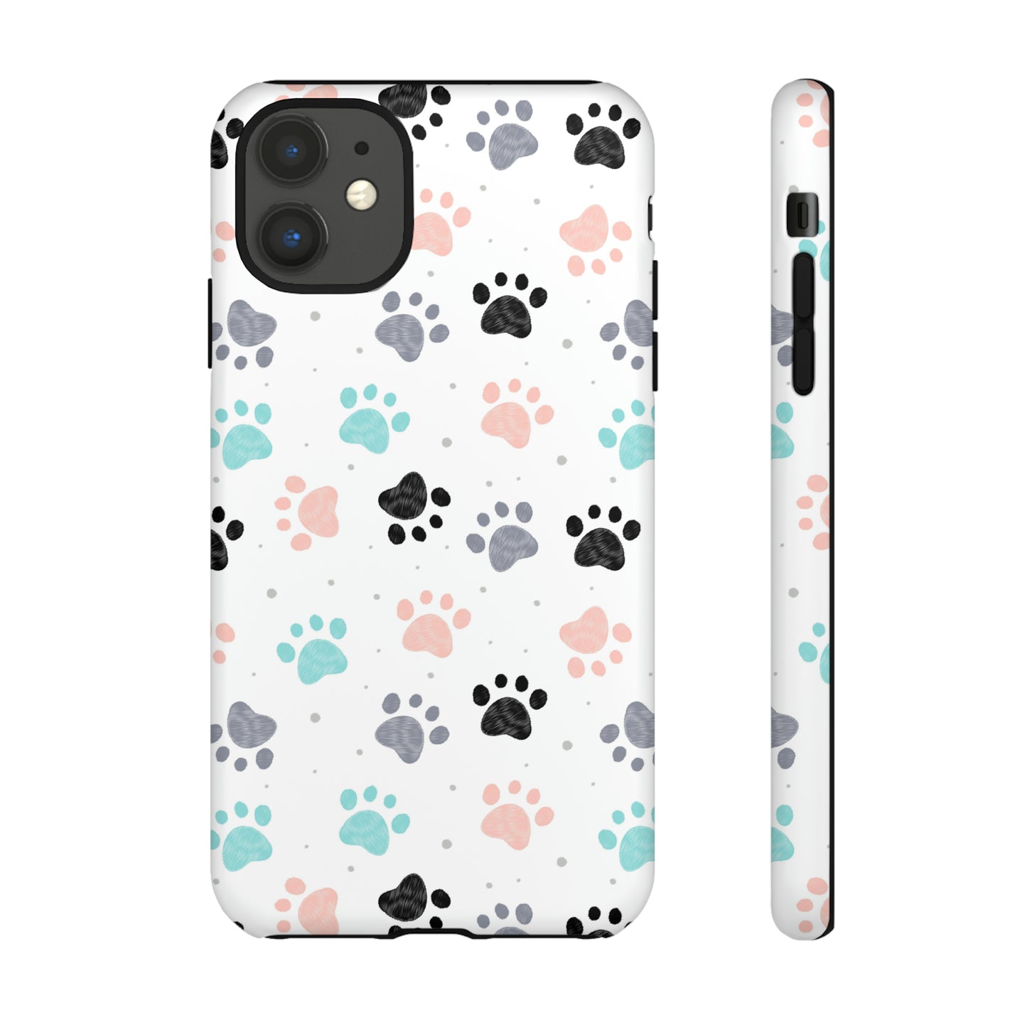 Pretty Pastel Paw Prints Tough Phone Cases