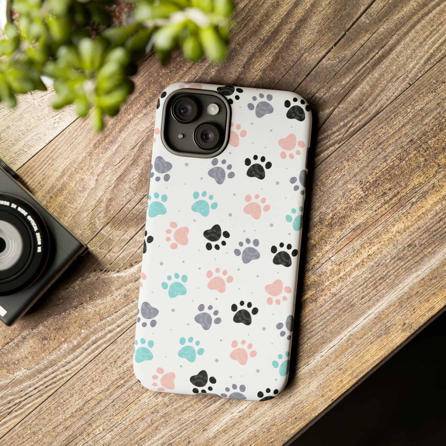 Pretty Pastel Paw Prints Tough Phone Cases