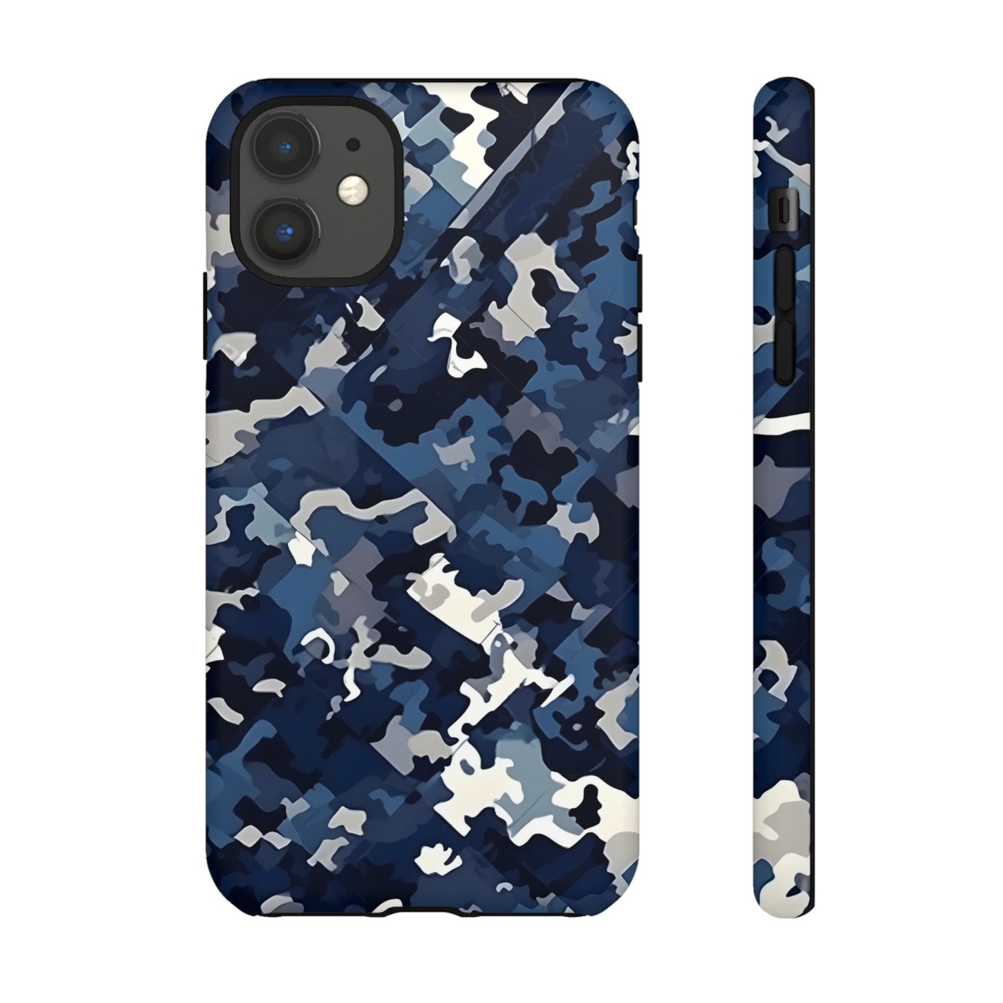 Blue Camo Inspired Tough Phone Cases
