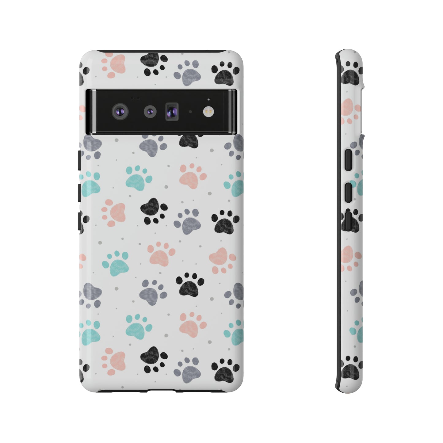 Pretty Pastel Paw Prints Tough Phone Cases