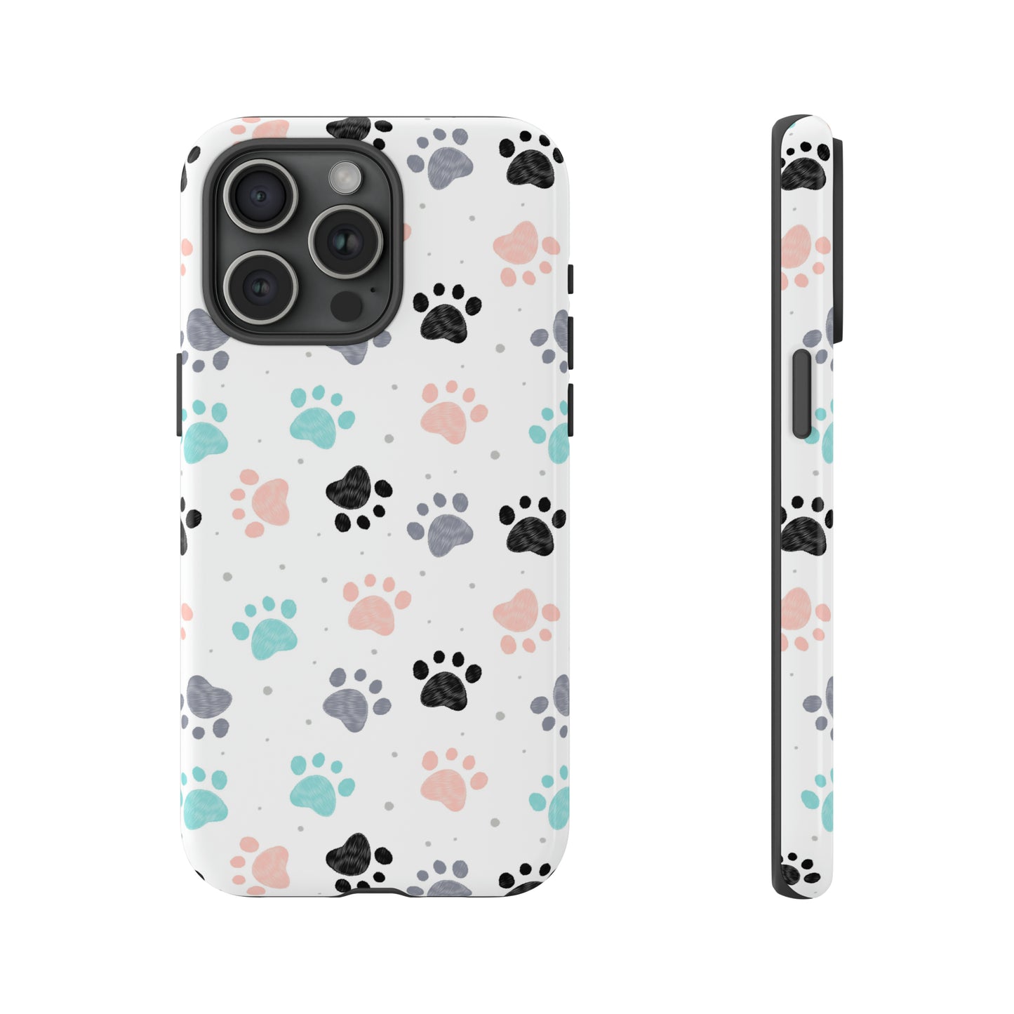 Pretty Pastel Paw Prints Tough Phone Cases