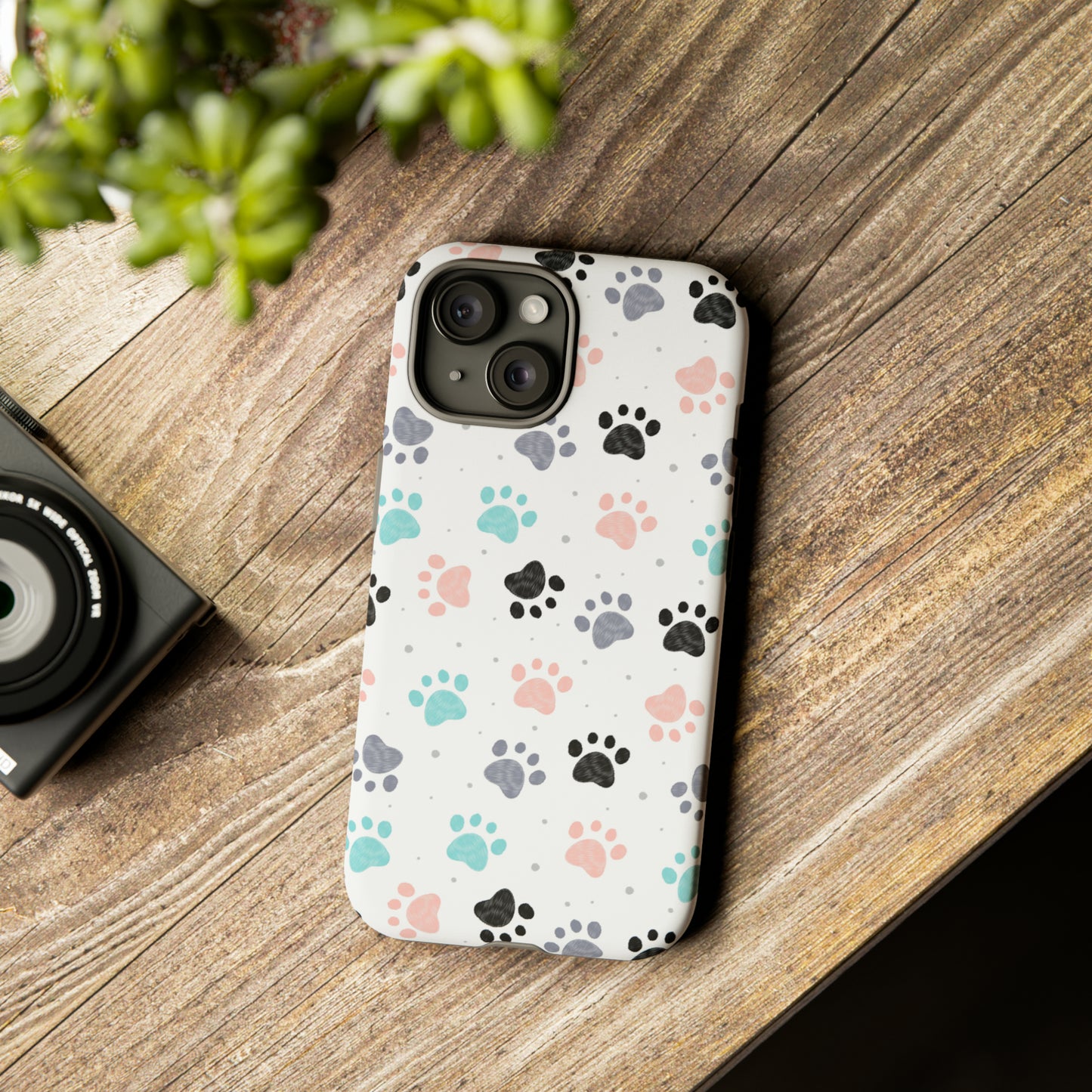 Pretty Pastel Paw Prints Tough Phone Cases