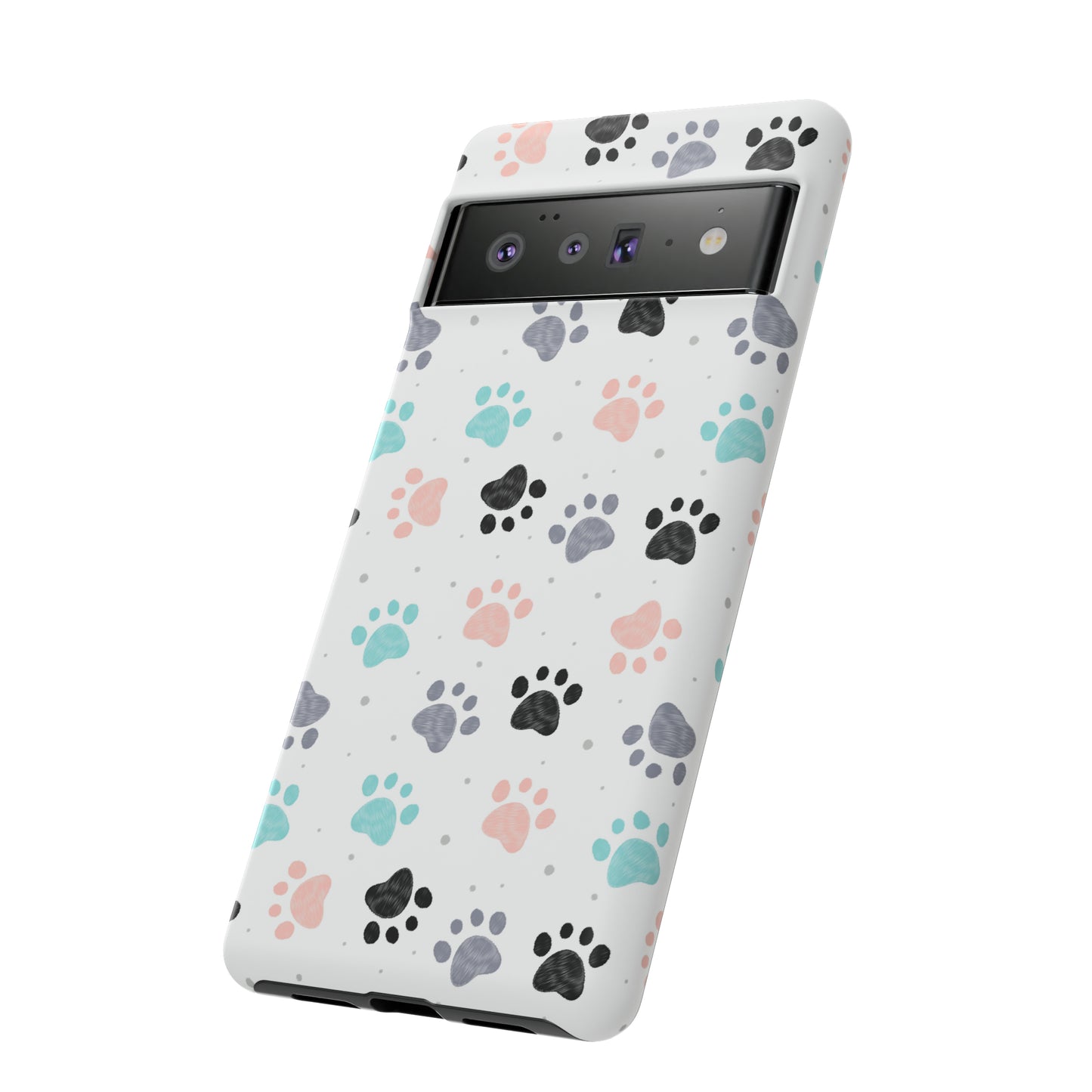 Pretty Pastel Paw Prints Tough Phone Cases