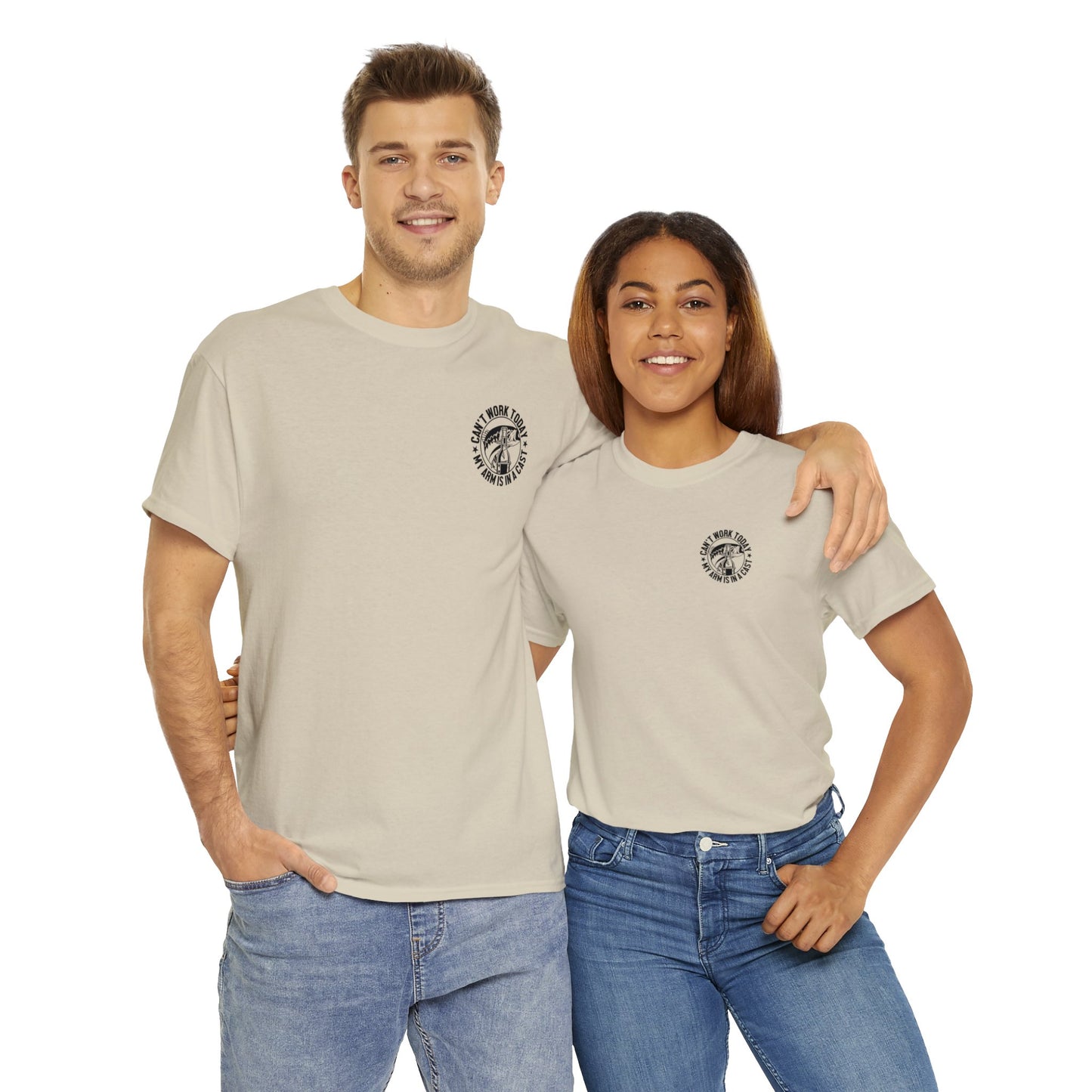 Cant Work Today My Arm Is In A Cast Unisex Heavy Cotton Tee