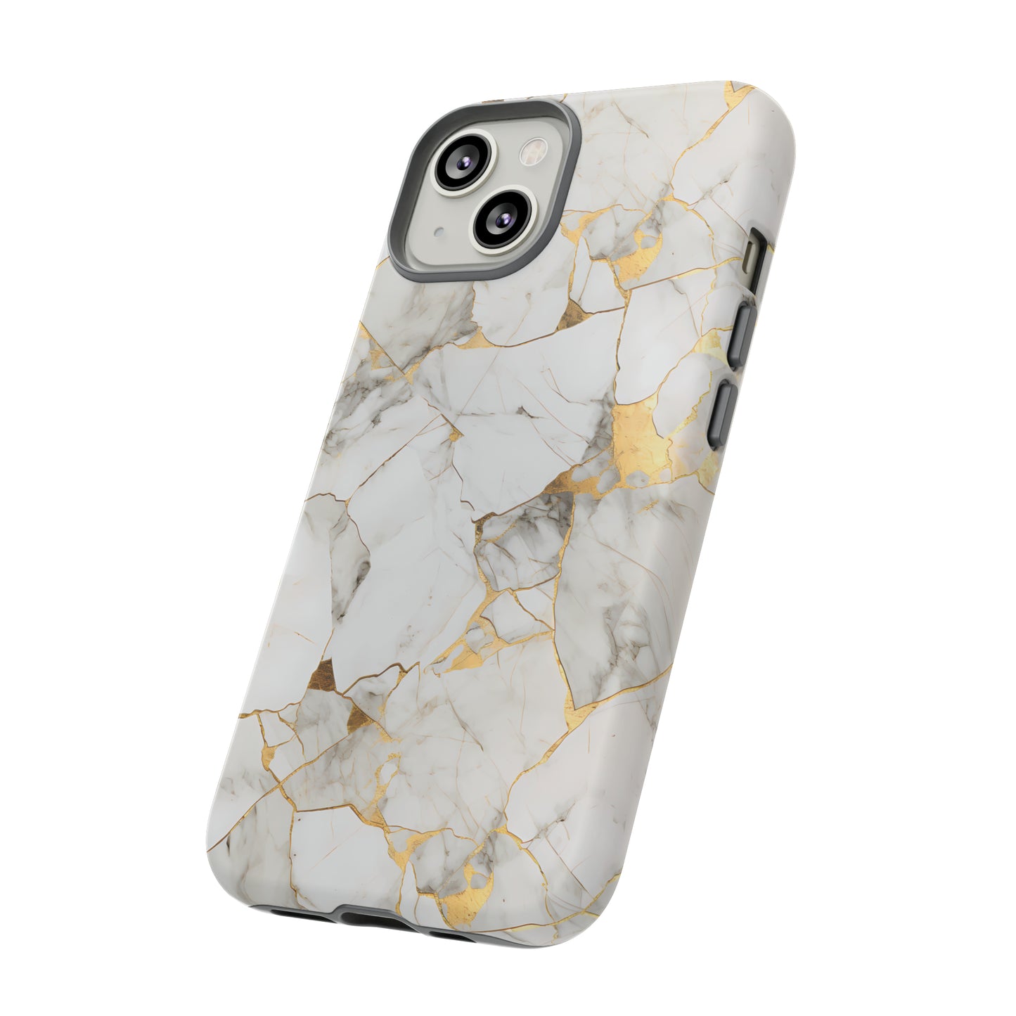 Gold & White Marble Tough Phone Cases