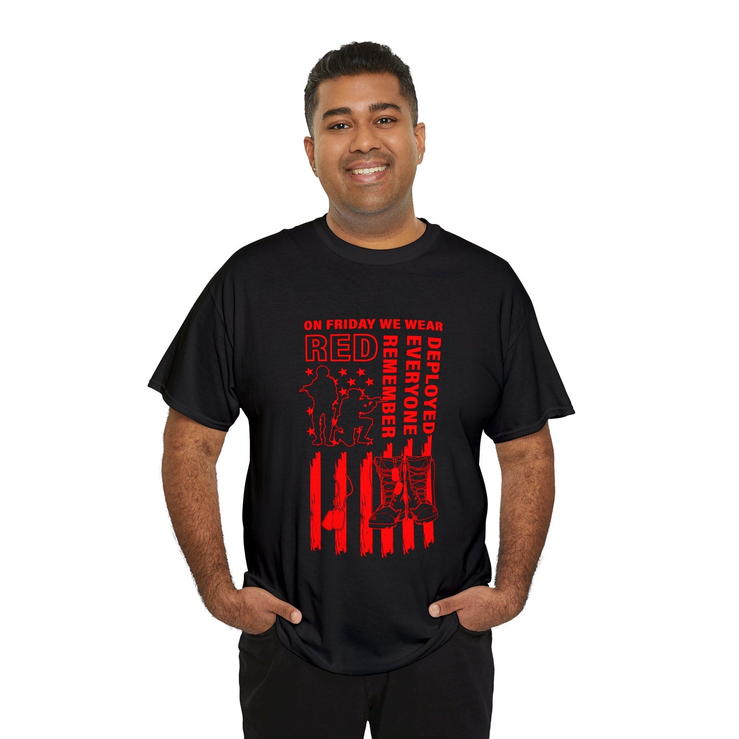 I Wear R.E.D. on Fridays Unisex Heavy Cotton Tee
