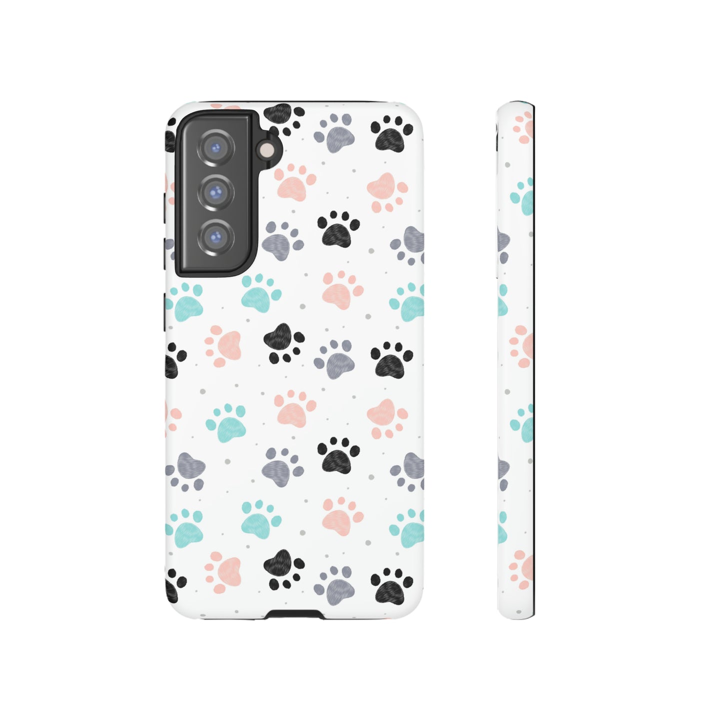 Pretty Pastel Paw Prints Tough Phone Cases
