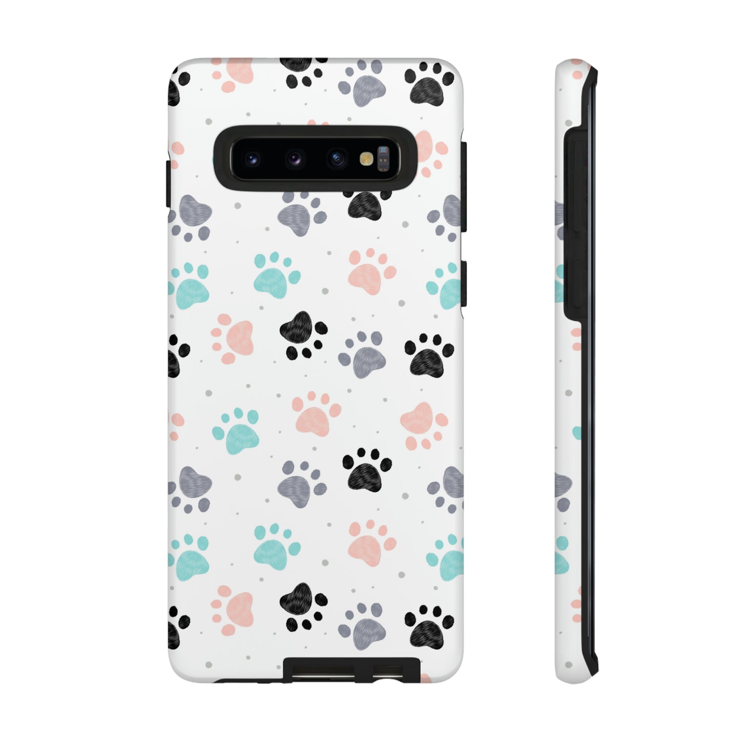 Pretty Pastel Paw Prints Tough Phone Cases