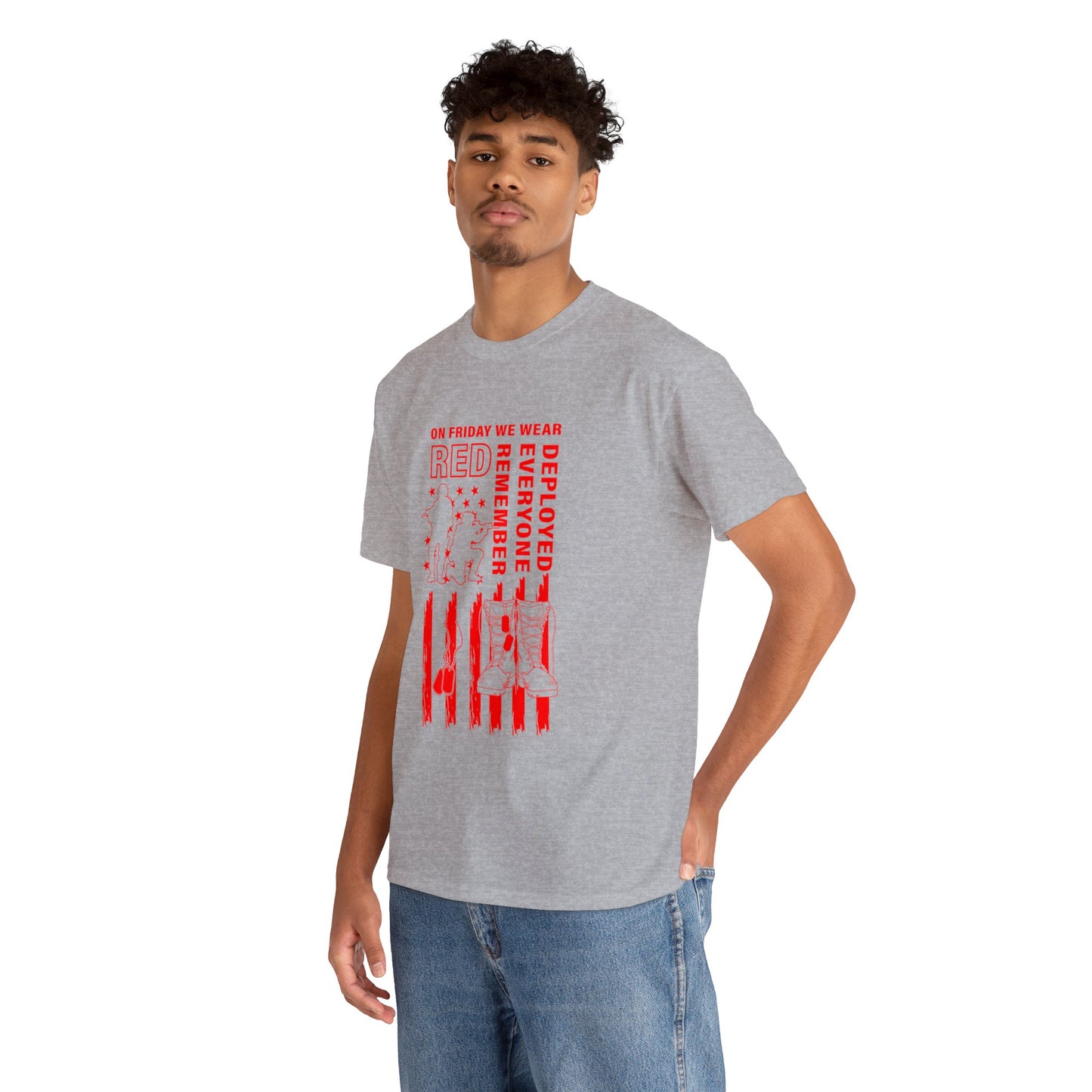 I Wear R.E.D. on Fridays Unisex Heavy Cotton Tee