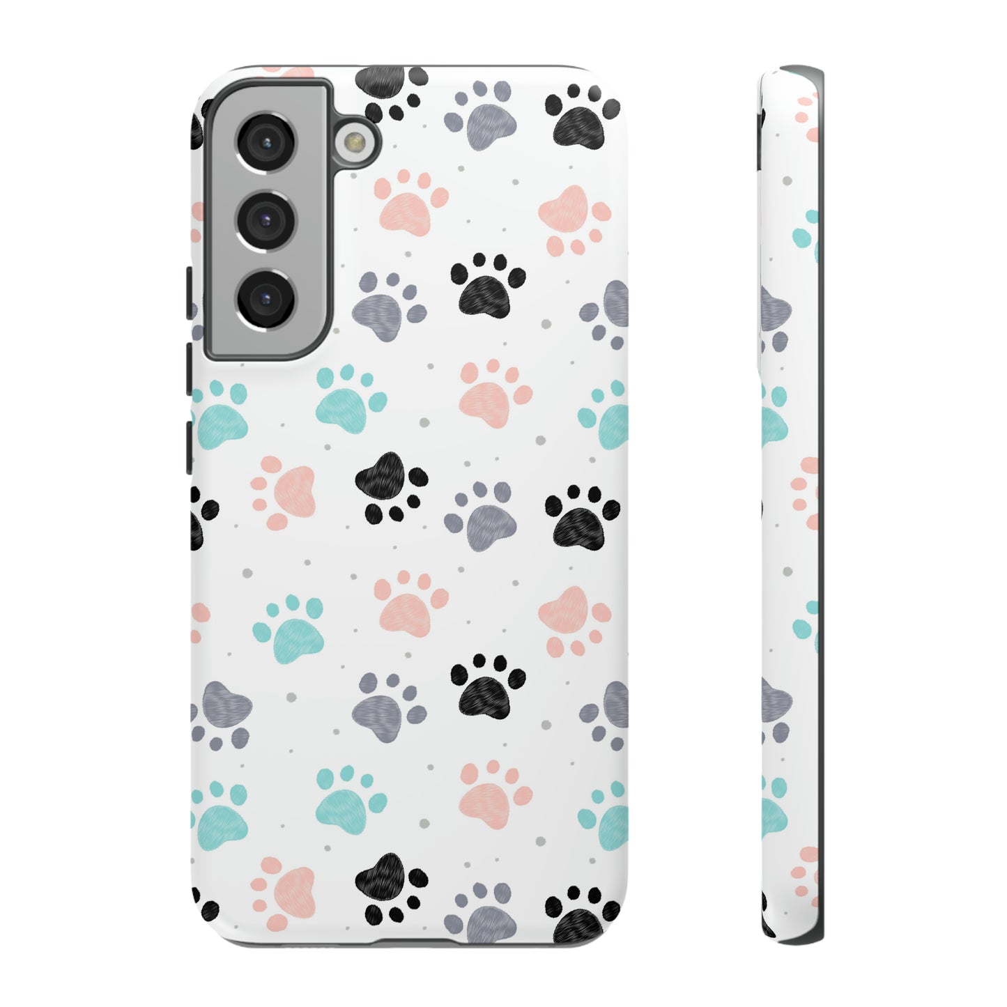 Pretty Pastel Paw Prints Tough Phone Cases