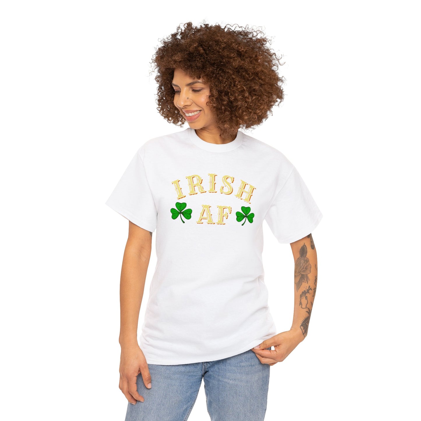 Irish AF St Patricks Day Unisex Heavy Cotton Tee