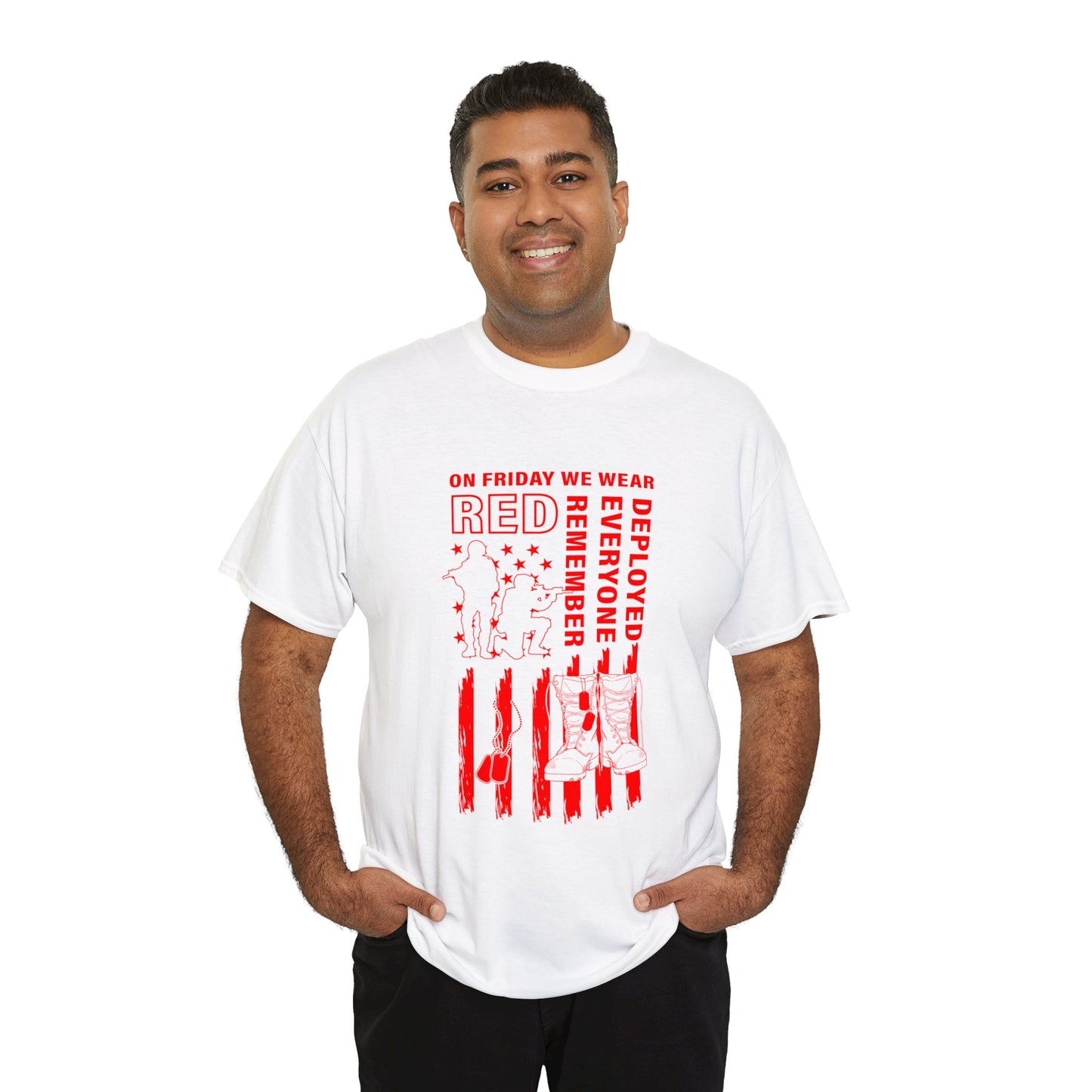 I Wear R.E.D. on Fridays Unisex Heavy Cotton Tee