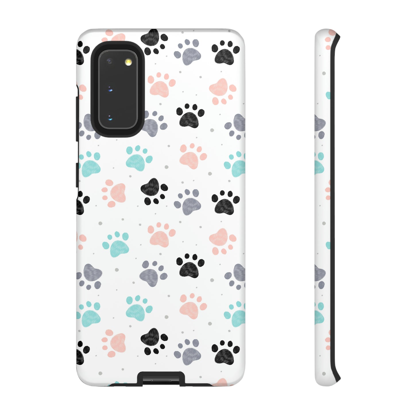 Pretty Pastel Paw Prints Tough Phone Cases